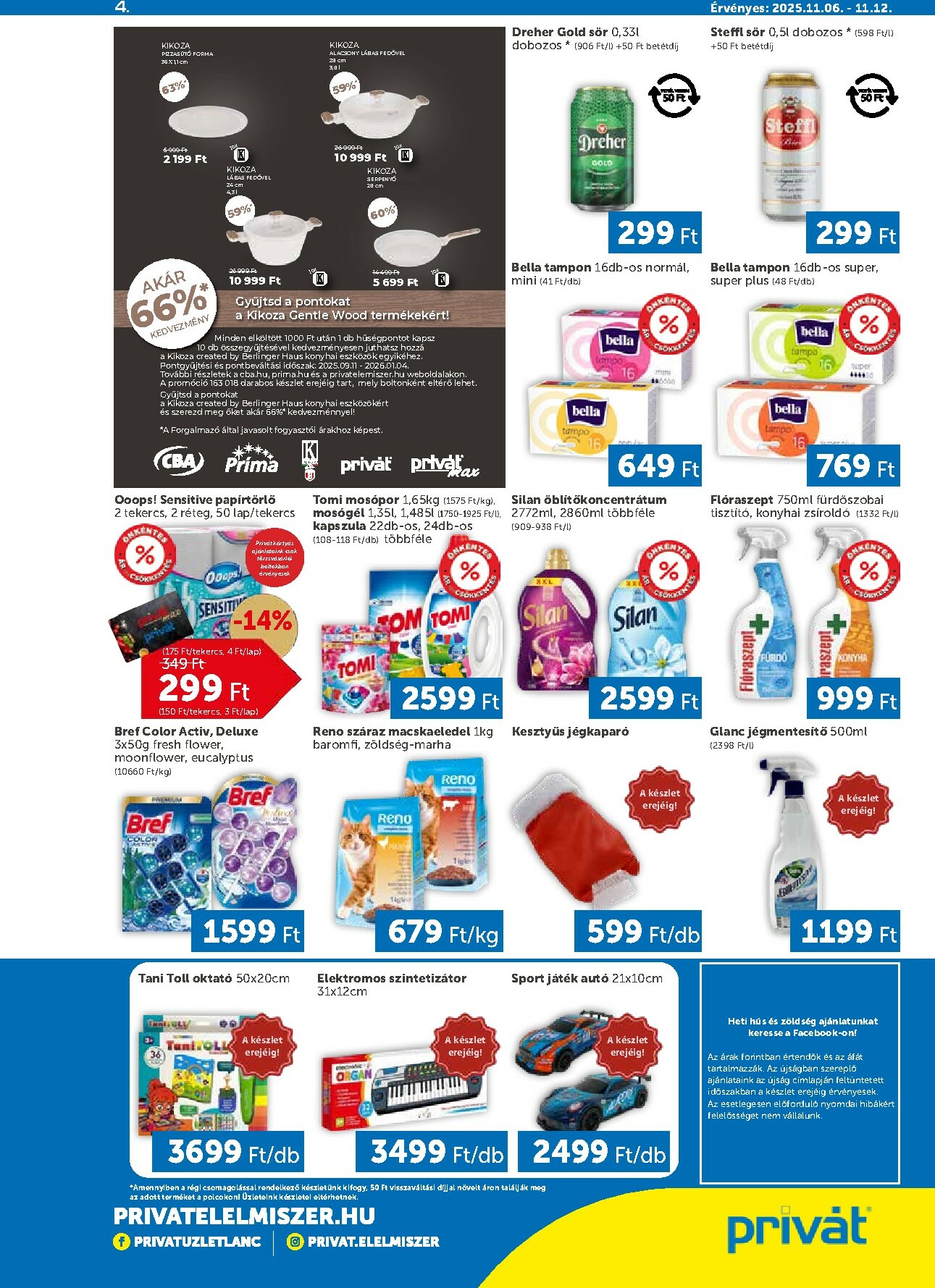 privat-elelmiszer - Privát akciós újság, érvényes 11.06. - 11.12. - page: 4