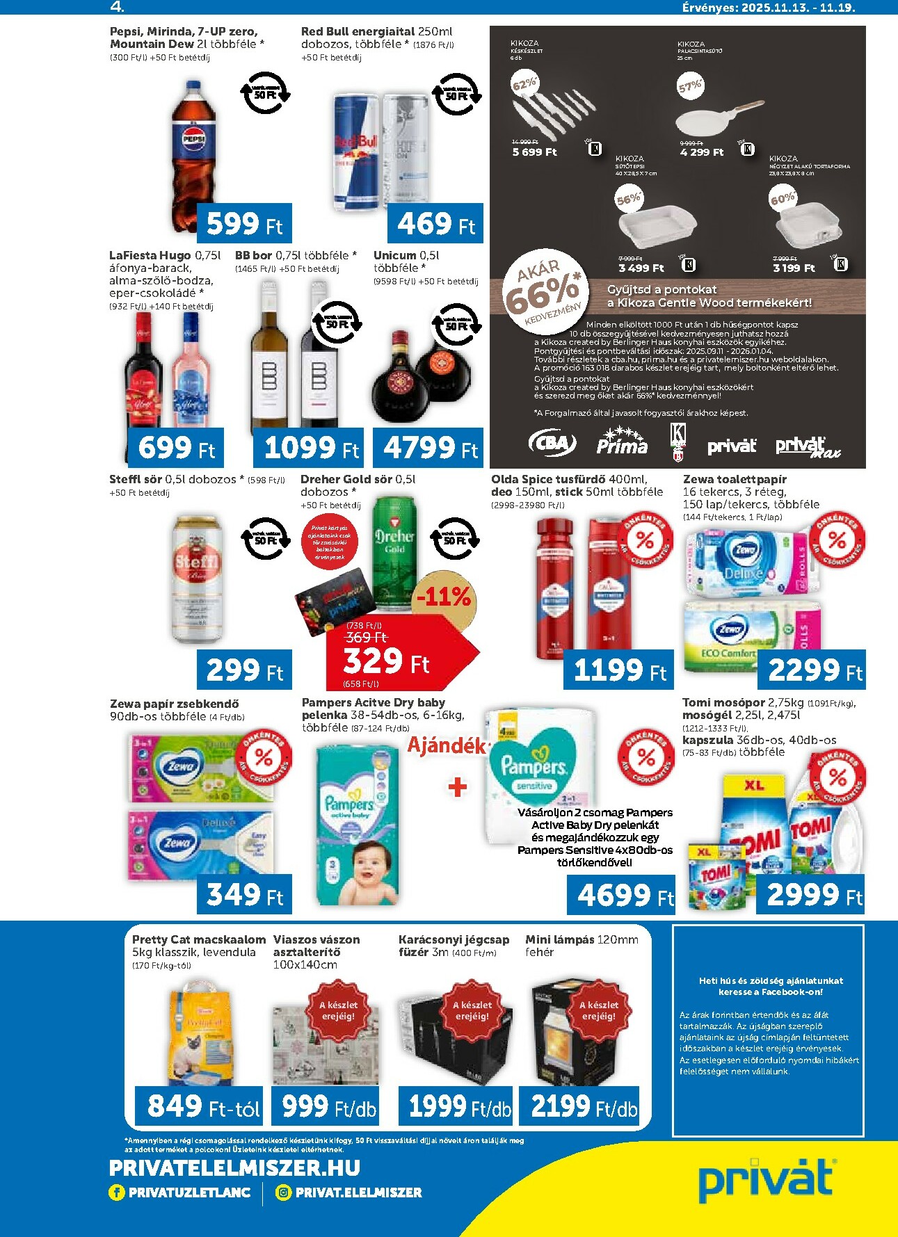 privat-elelmiszer - Privát akciós újság, érvényes 11.13. - 11.19. - page: 4