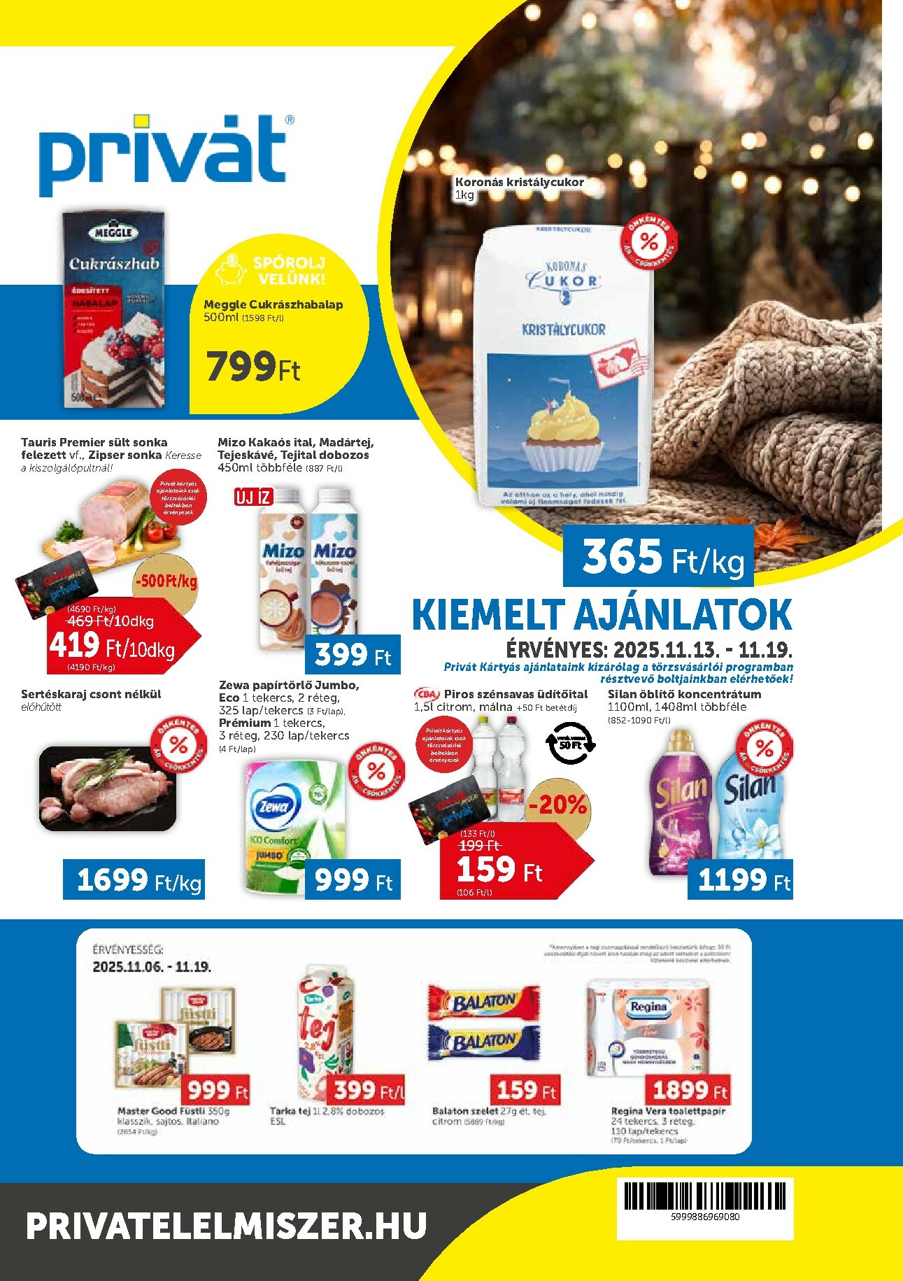 privat-elelmiszer - Privát akciós újság, érvényes 11.13. - 11.19.