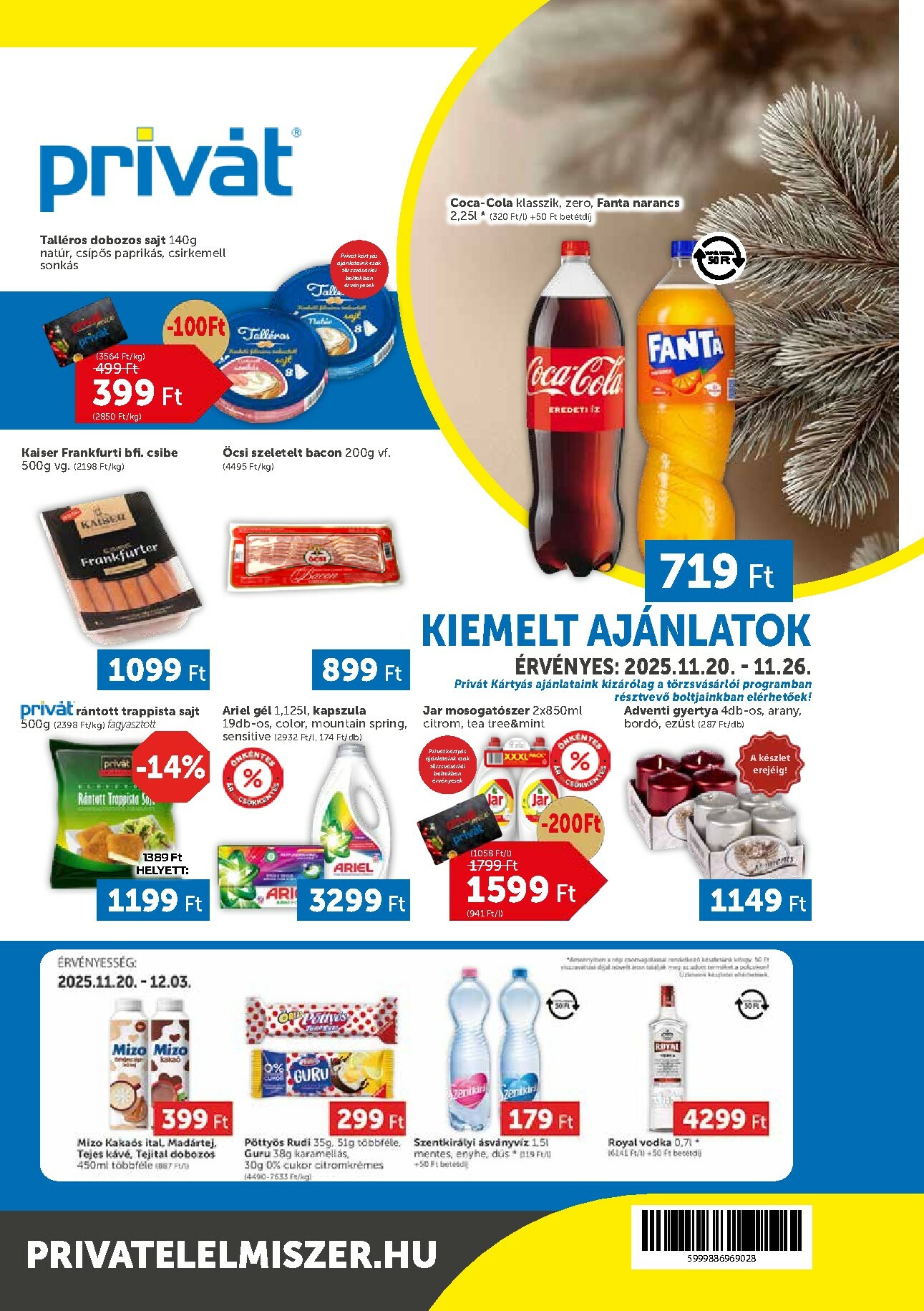 privat-elelmiszer - Privát akciós újság, érvényes 11.20. - 11.26.