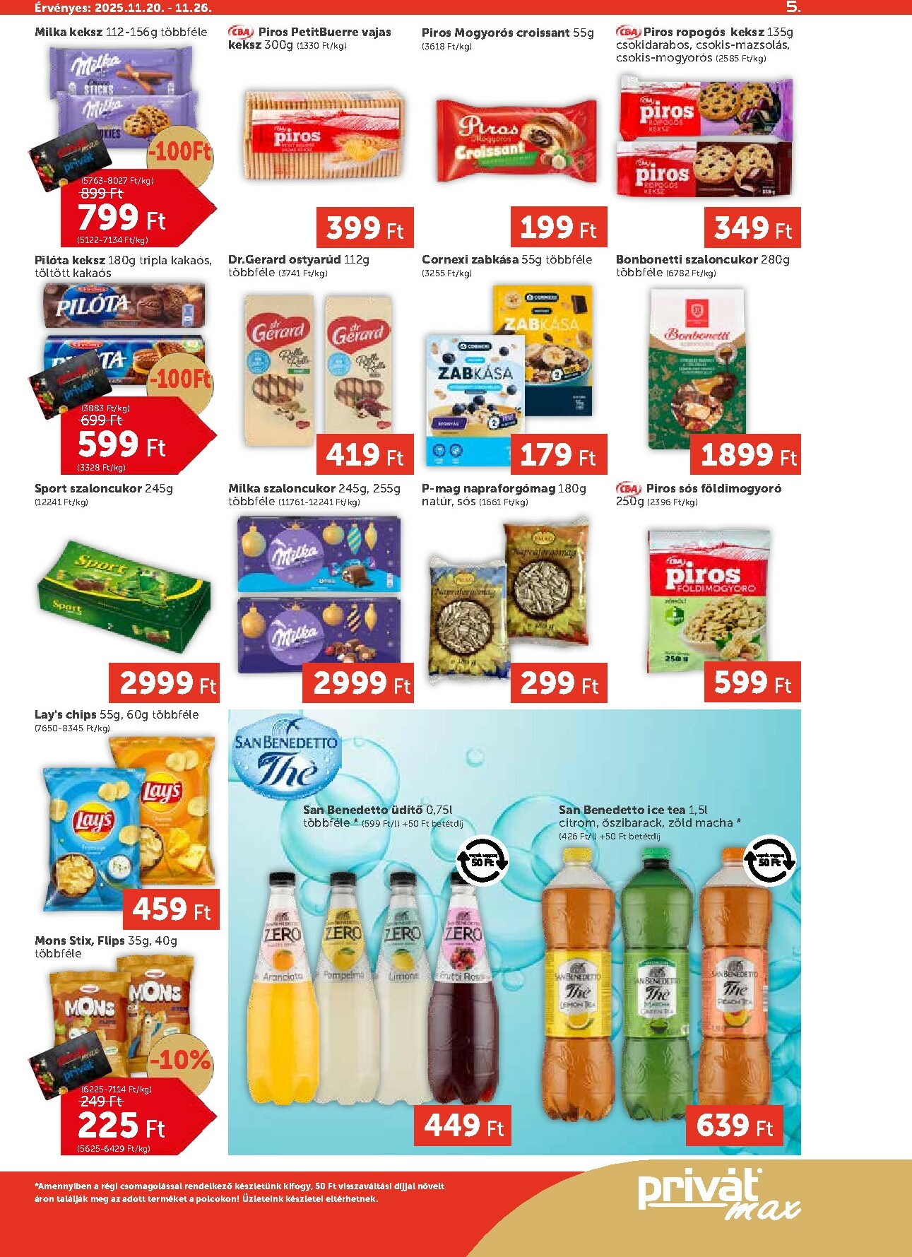 privat-elelmiszer - Privát Max akciós újság, érvényes 11.20. - 11.26. - page: 5