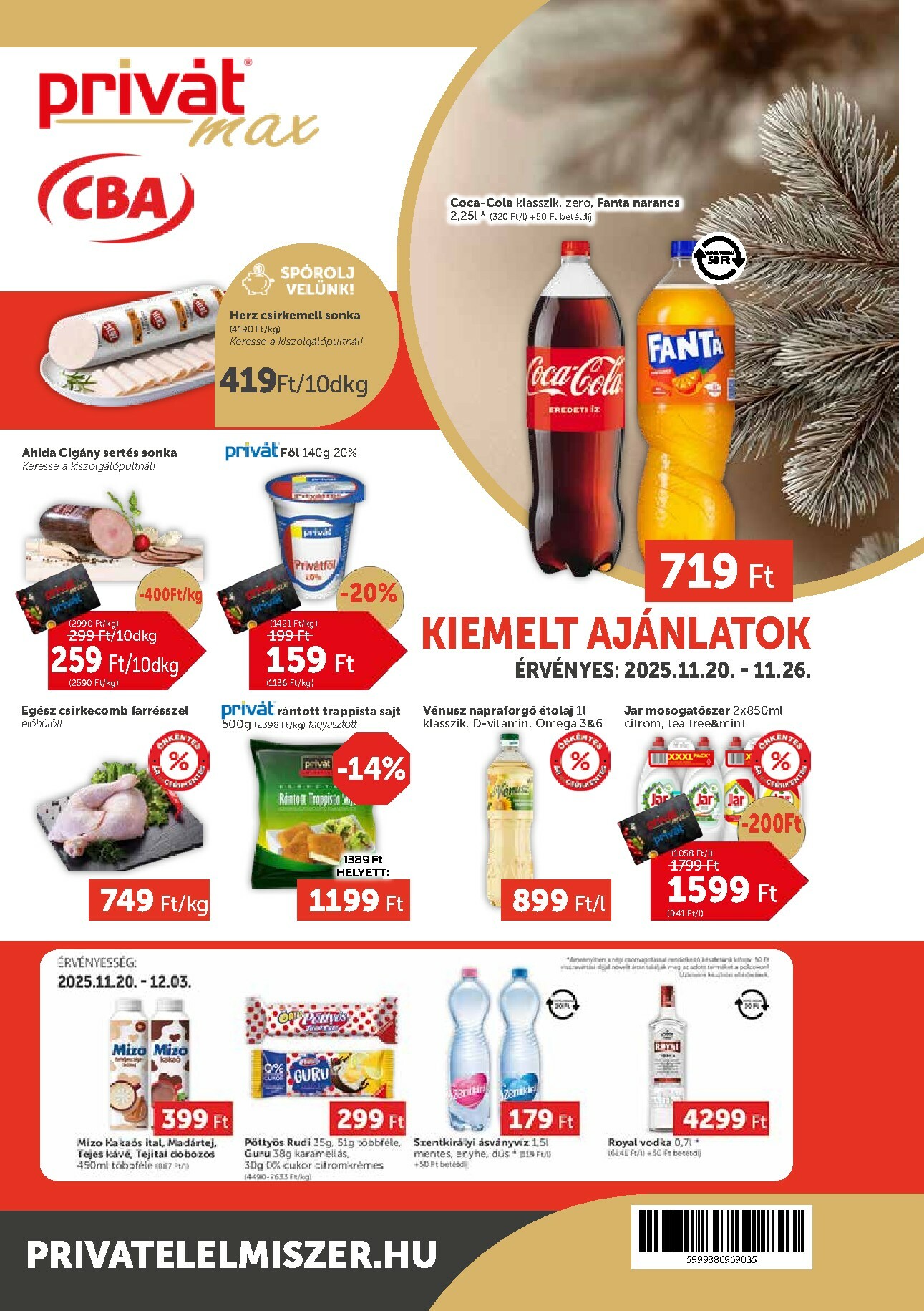 privat-elelmiszer - Privát Max akciós újság, érvényes 11.20. - 11.26.