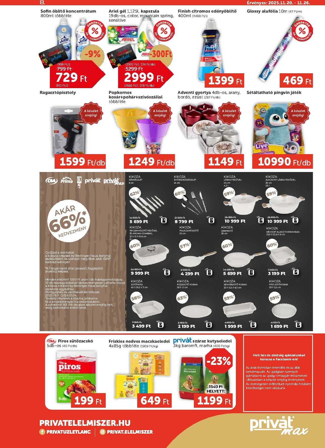 privat-elelmiszer - Privát Max akciós újság, érvényes 11.20. - 11.26. - page: 8