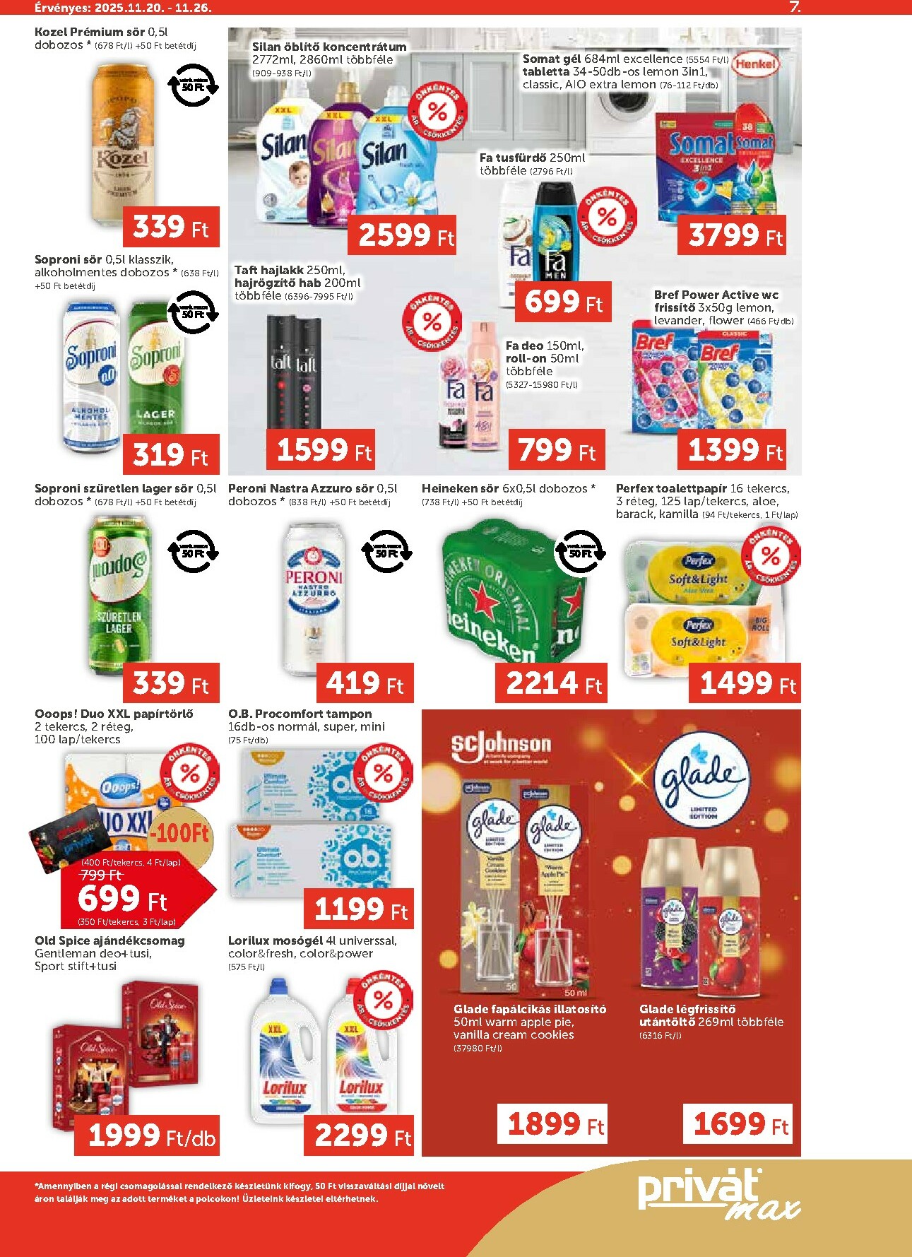 privat-elelmiszer - Privát Max akciós újság, érvényes 11.20. - 11.26. - page: 7