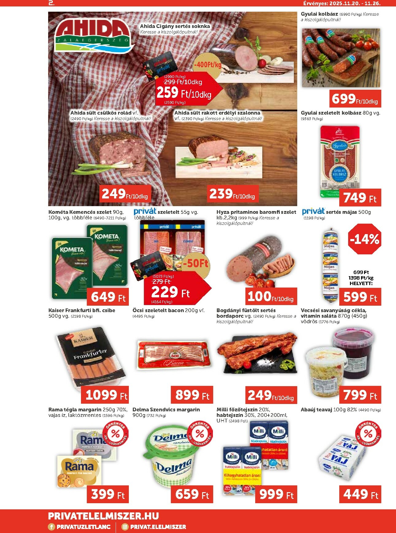 privat-elelmiszer - Privát Max akciós újság, érvényes 11.20. - 11.26. - page: 2