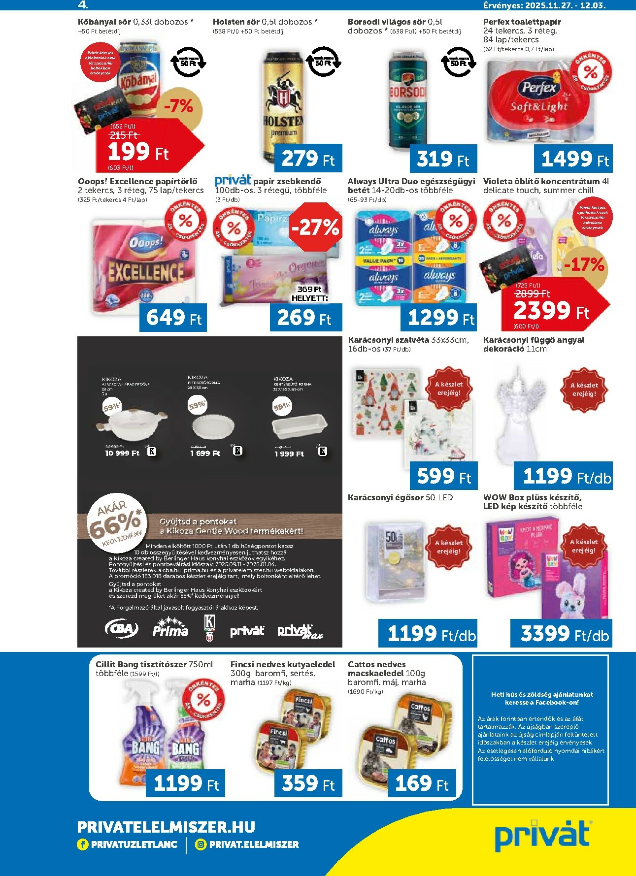 privat-elelmiszer - Privát akciós újság, érvényes 11.27. - 12.03. - page: 4