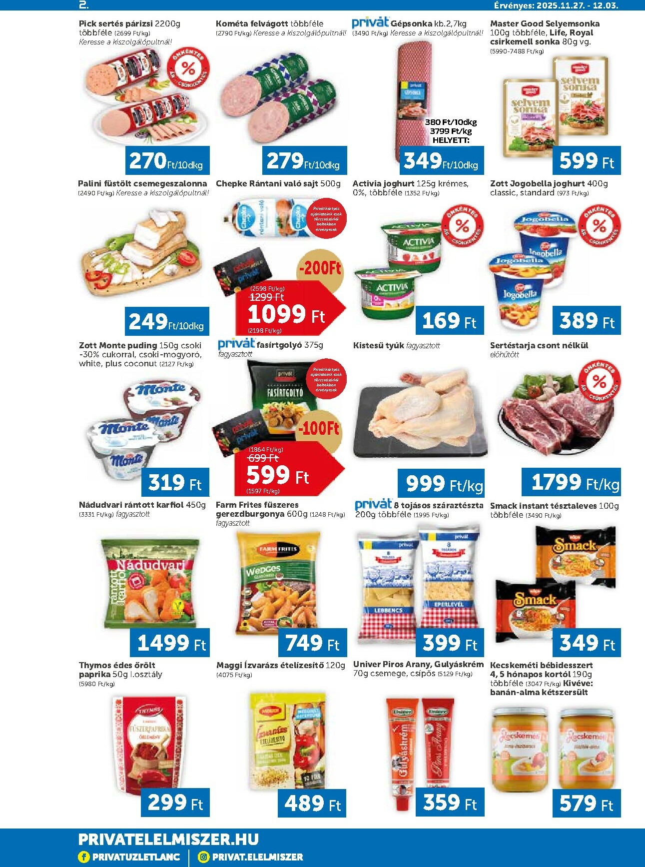 privat-elelmiszer - Privát akciós újság, érvényes 11.27. - 12.03. - page: 2