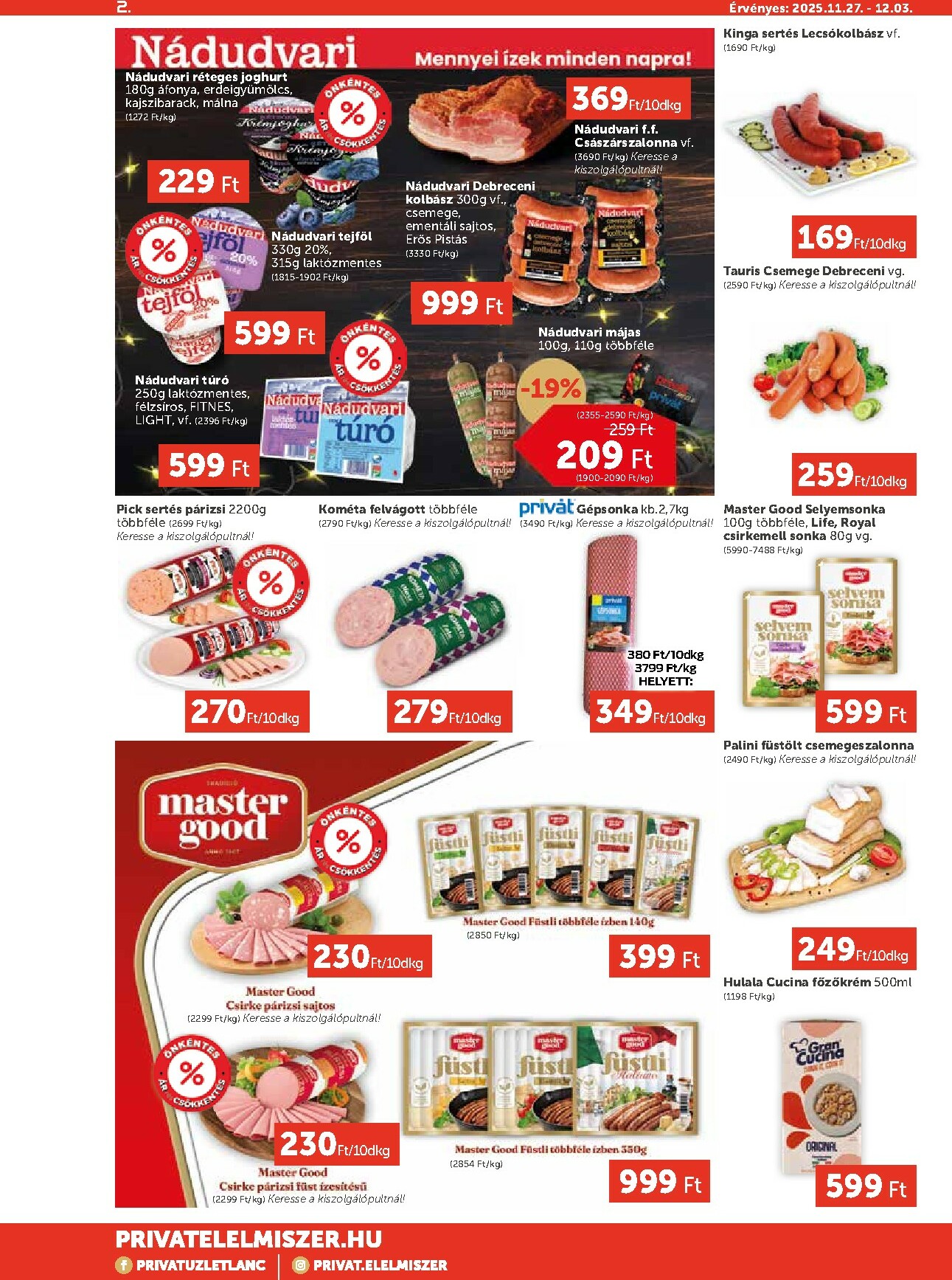privat-elelmiszer - Privát Max akciós újság, érvényes 11.27. - 12.03. - page: 2