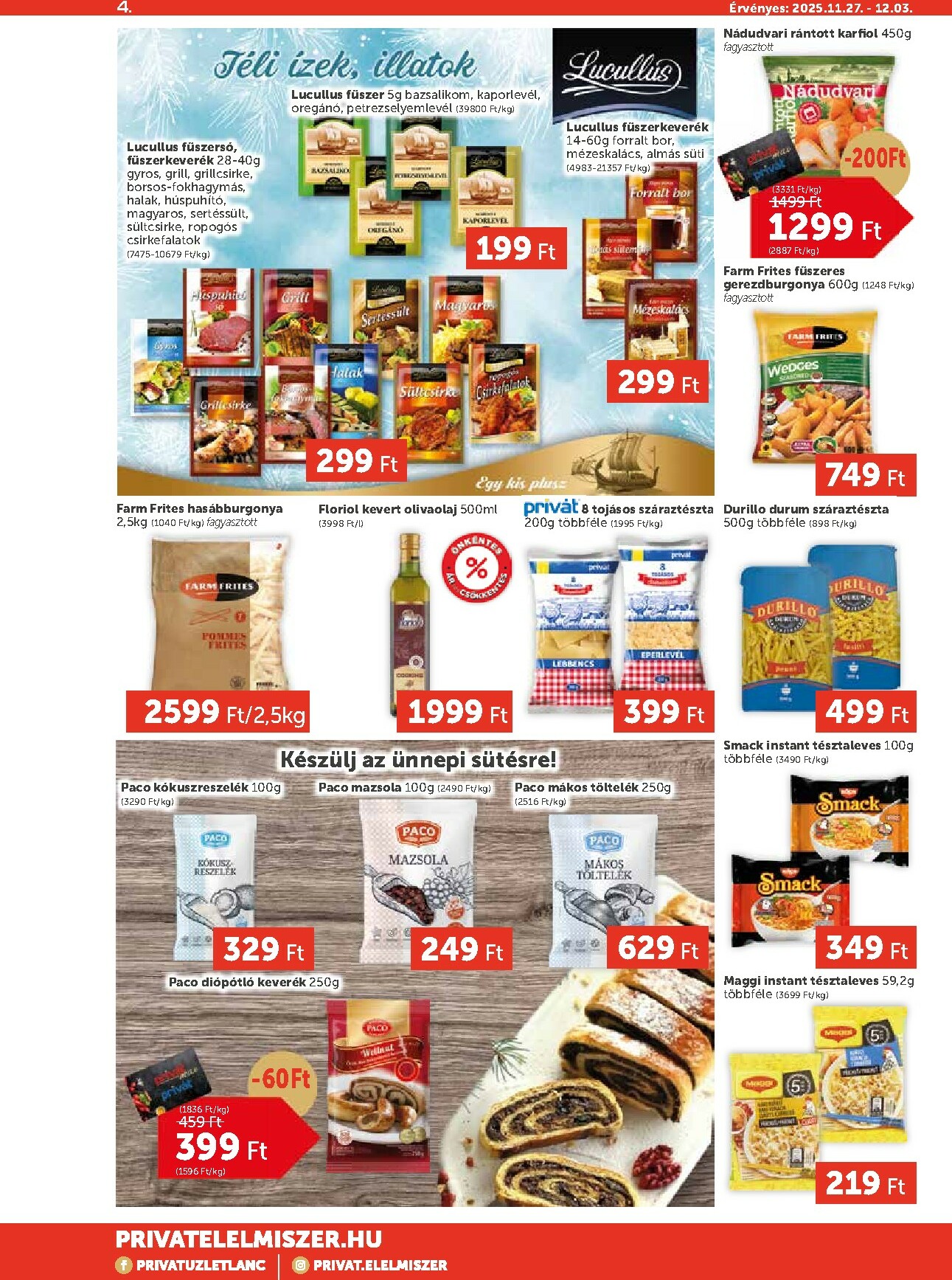 privat-elelmiszer - Privát Max akciós újság, érvényes 11.27. - 12.03. - page: 4