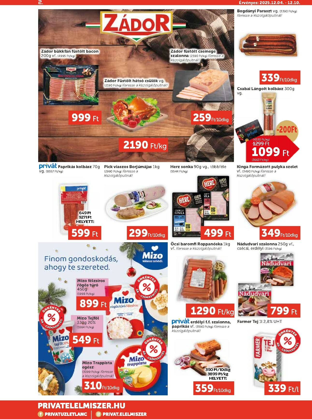 privat-elelmiszer - Privát Max akciós újság, érvényes 12.04. - 12.10. - page: 2