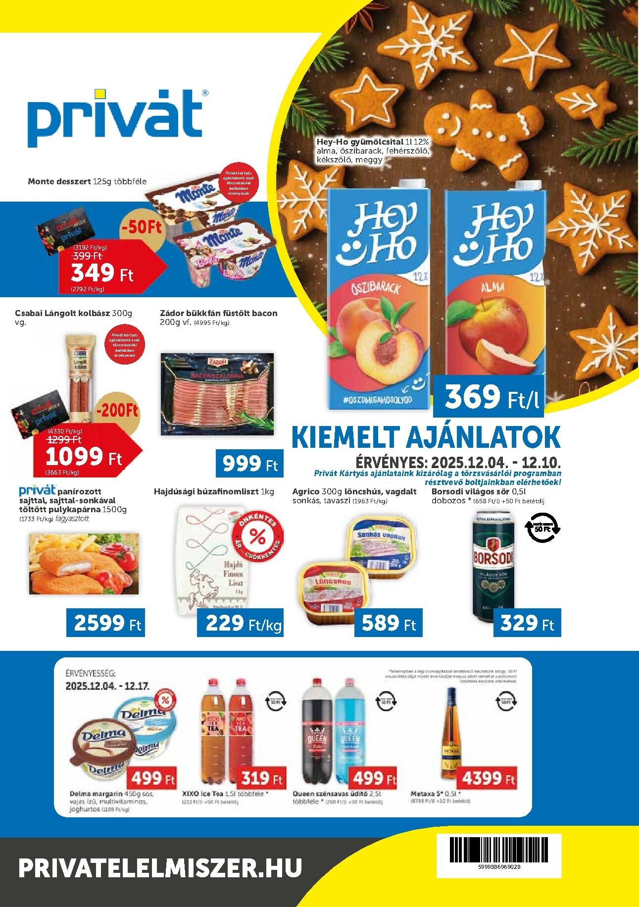 privat-elelmiszer - Privát akciós újság, érvényes 12.04. - 12.10.