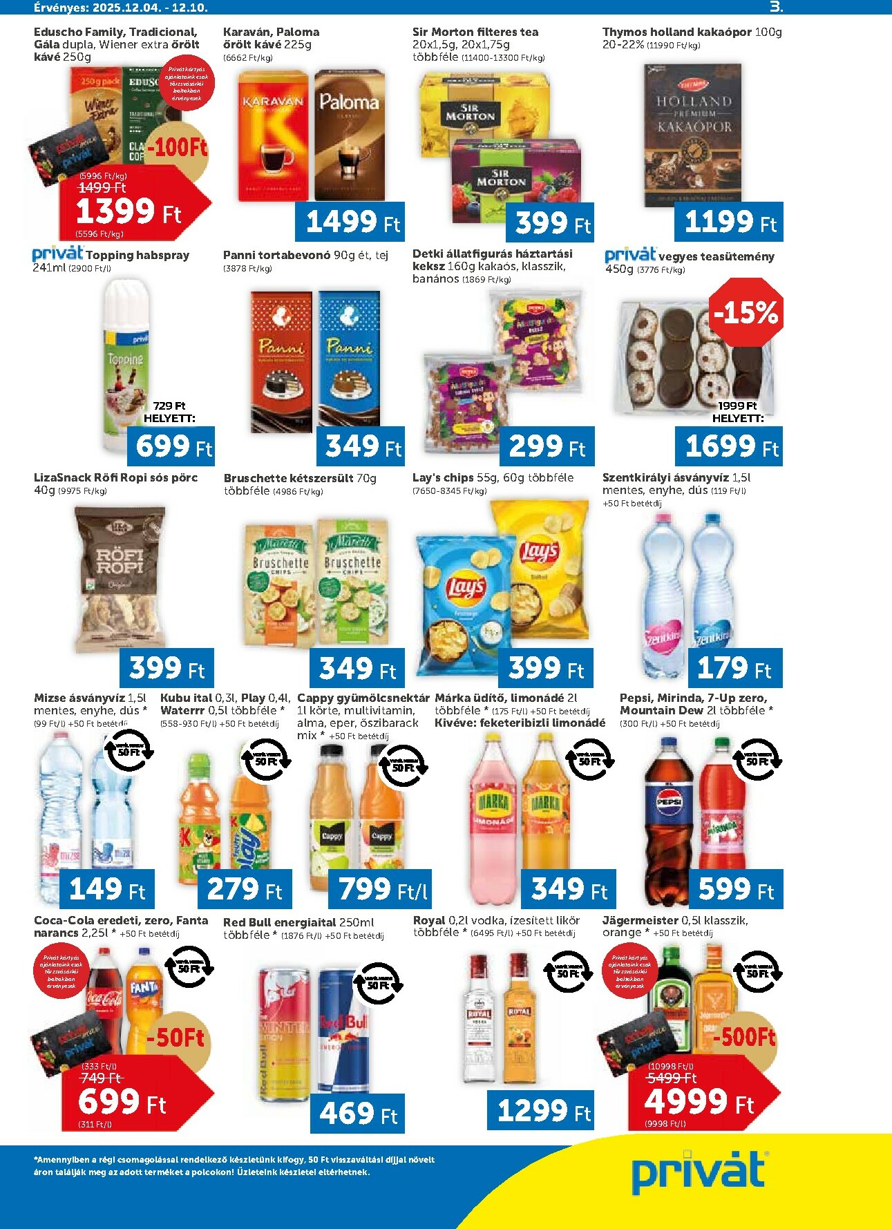 privat-elelmiszer - Privát akciós újság, érvényes 12.04. - 12.10. - page: 3