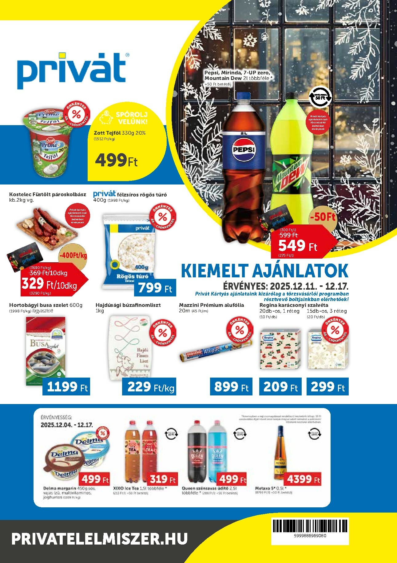 privat-elelmiszer - Privát akciós újság, érvényes 12.11. - 12.17.