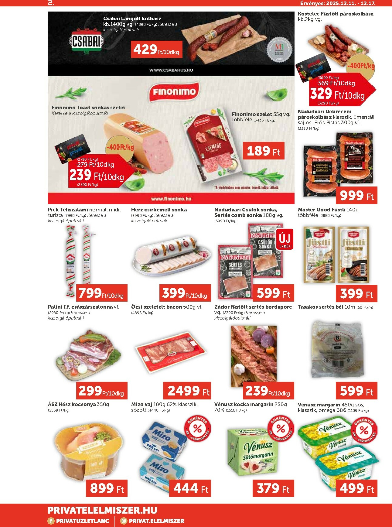 privat-elelmiszer - Privát Max akciós újság, érvényes 12.11. - 12.17. - page: 2