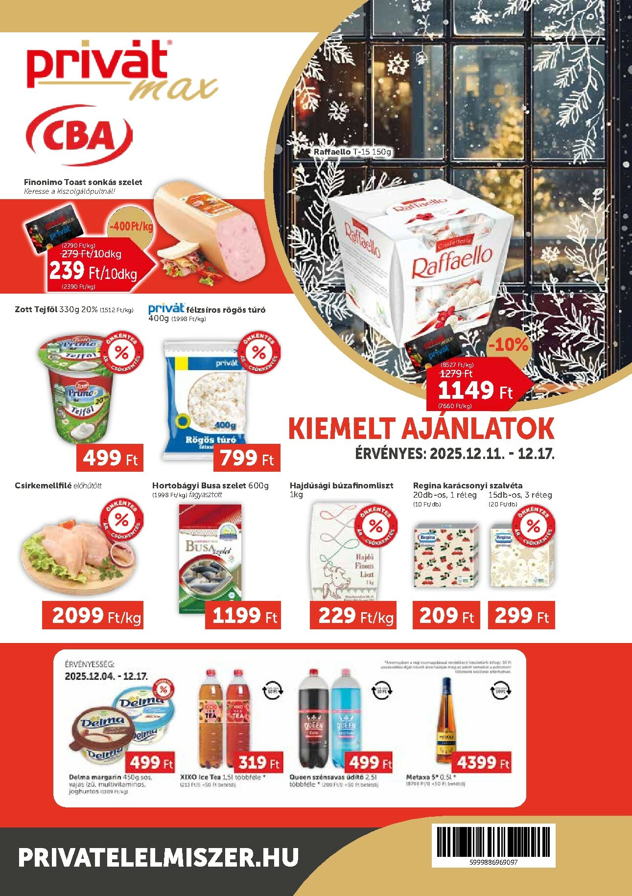 privat-elelmiszer - Privát Max akciós újság, érvényes 12.11. - 12.17. - page: 1