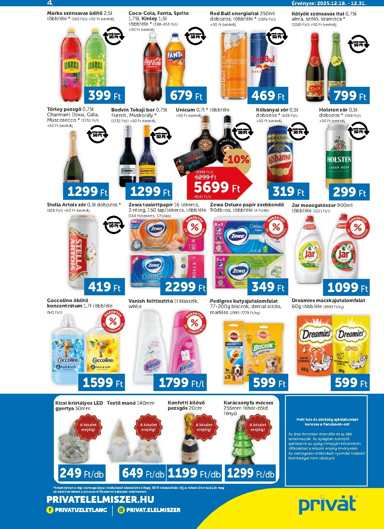 privat-elelmiszer - Privát akciós újság, érvényes 12.18. - 12.31. - page: 4
