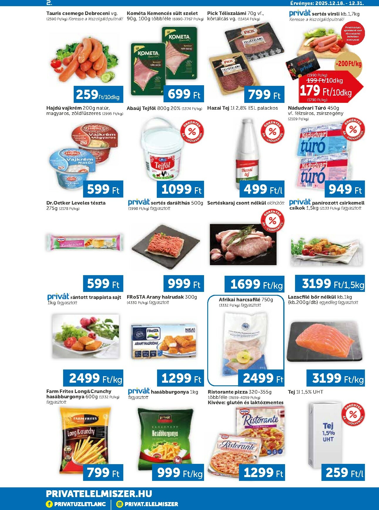 privat-elelmiszer - Privát akciós újság, érvényes 12.18. - 12.31. - page: 2