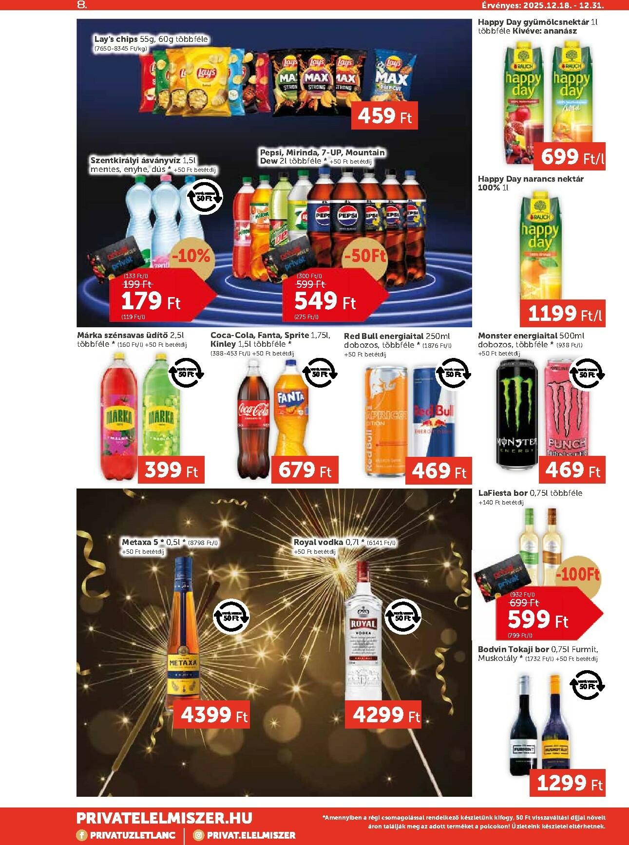 privat-elelmiszer - Privát Max akciós újság, érvényes 12.18. - 12.31. - page: 8