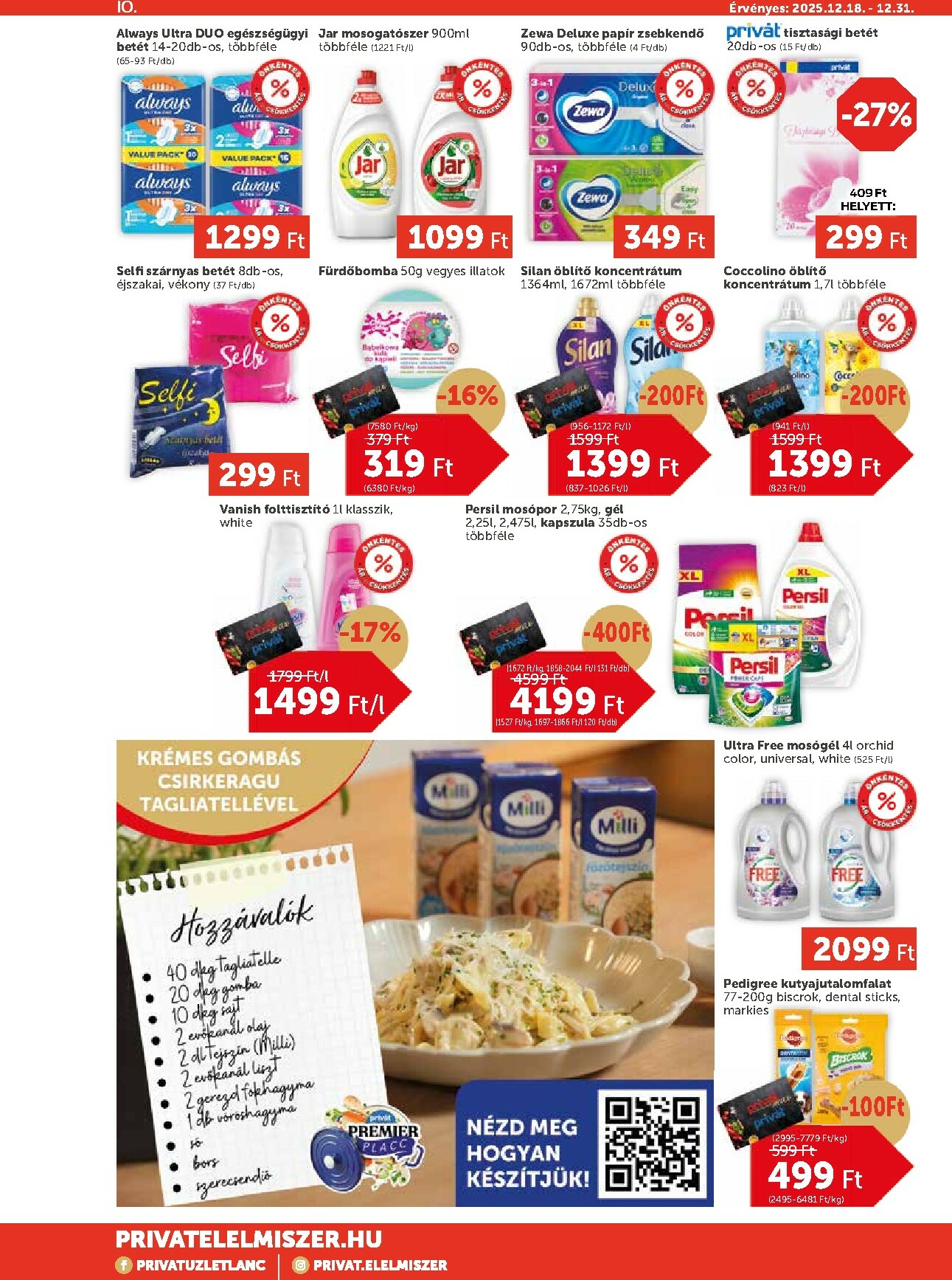 privat-elelmiszer - Privát Max akciós újság, érvényes 12.18. - 12.31. - page: 10