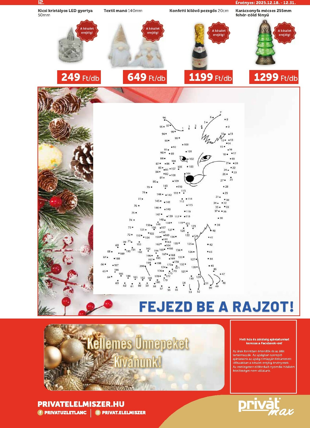 privat-elelmiszer - Privát Max akciós újság, érvényes 12.18. - 12.31. - page: 12