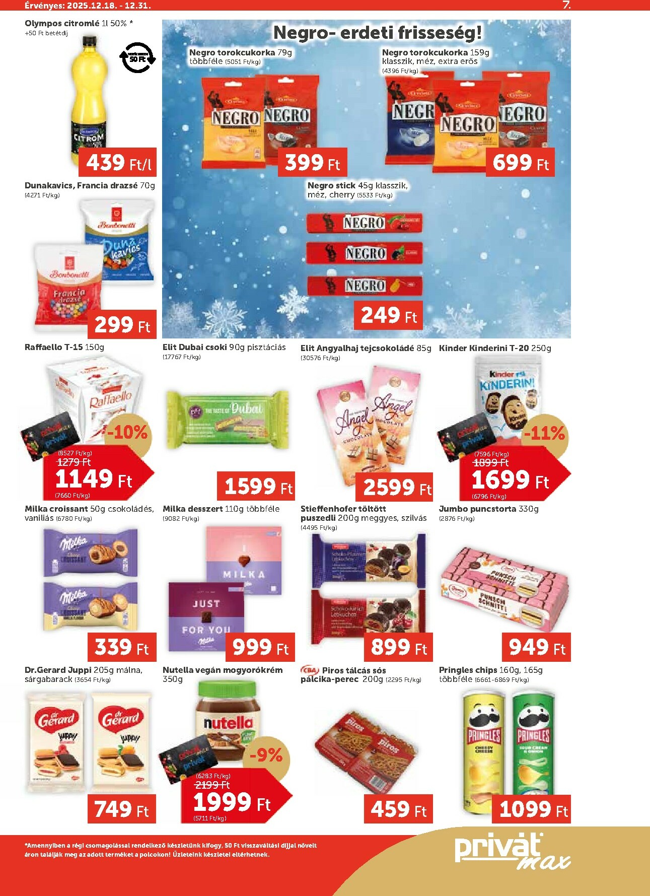 privat-elelmiszer - Privát Max akciós újság, érvényes 12.18. - 12.31. - page: 7