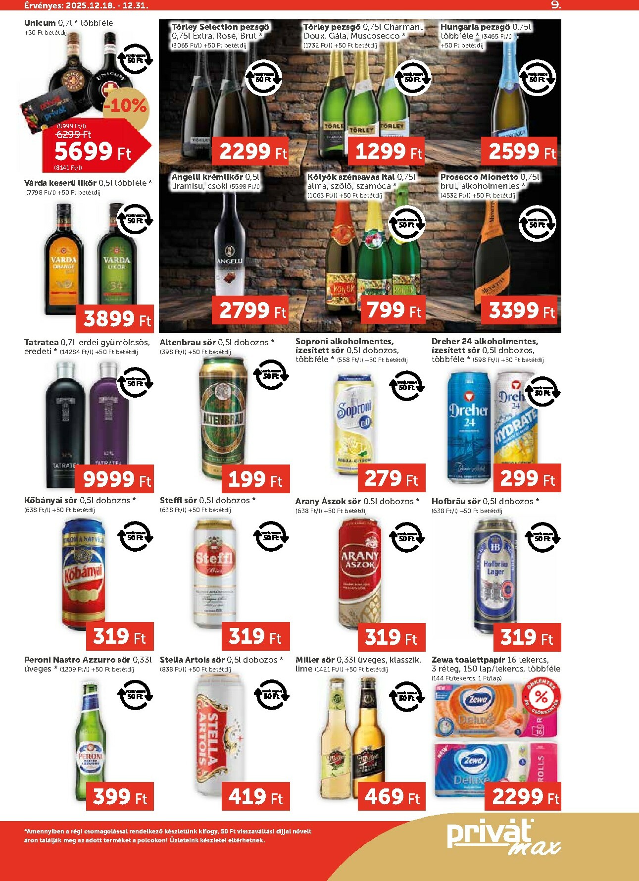 privat-elelmiszer - Privát Max akciós újság, érvényes 12.18. - 12.31. - page: 9