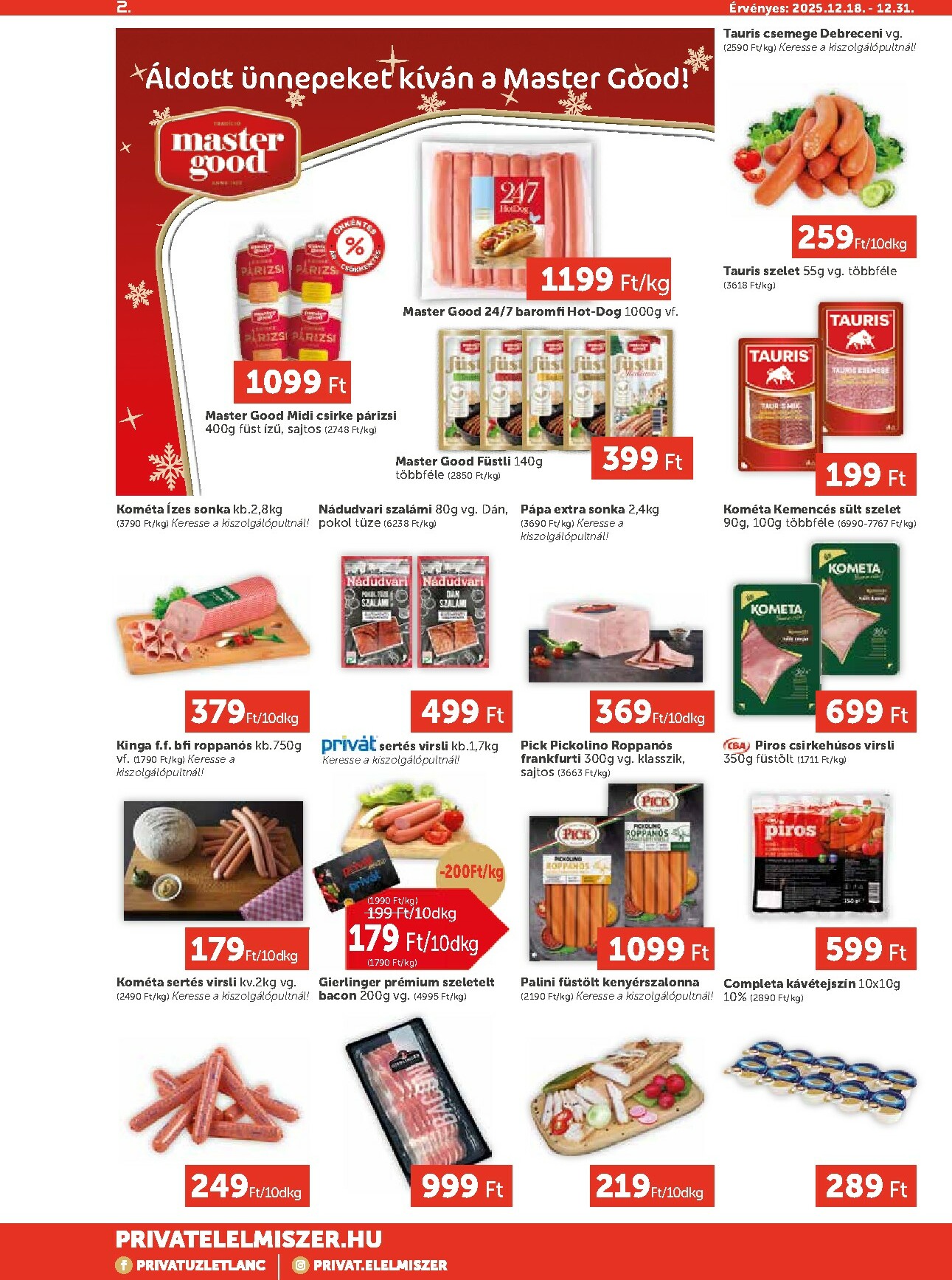privat-elelmiszer - Privát Max akciós újság, érvényes 12.18. - 12.31. - page: 2