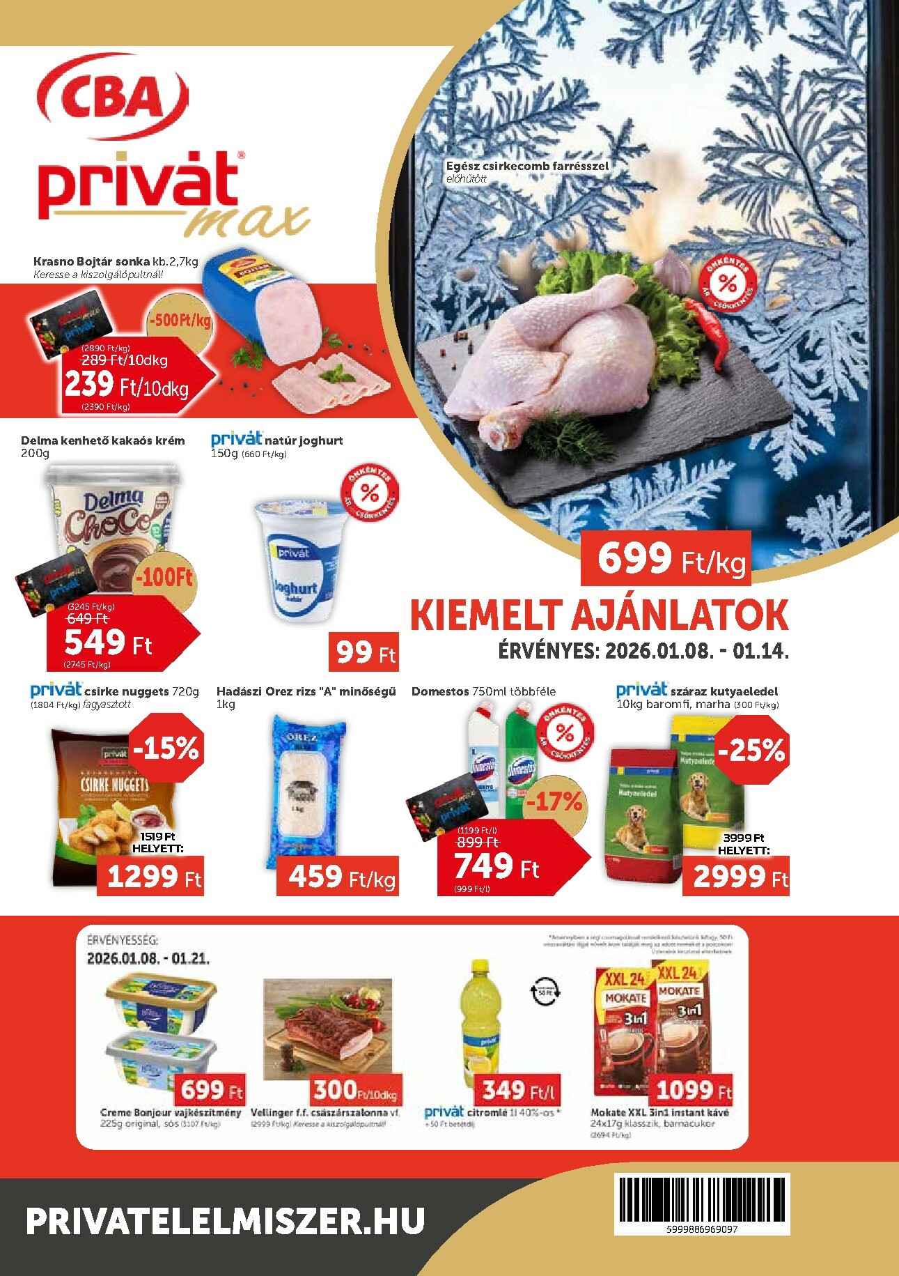 privat-elelmiszer - Privát Max akciós újság, érvényes 01.08. - 01.14.