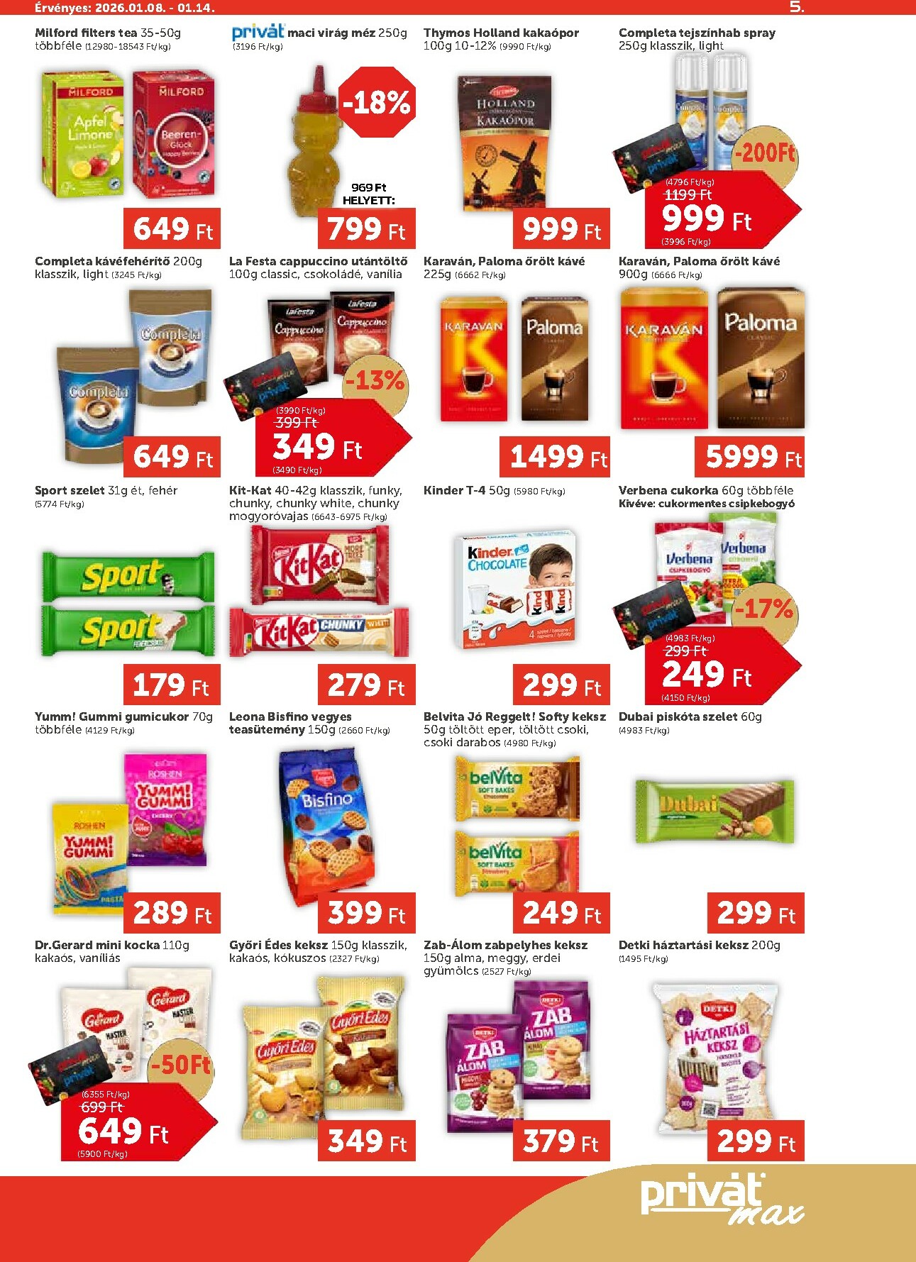 privat-elelmiszer - Privát Max akciós újság, érvényes 01.08. - 01.14. - page: 5