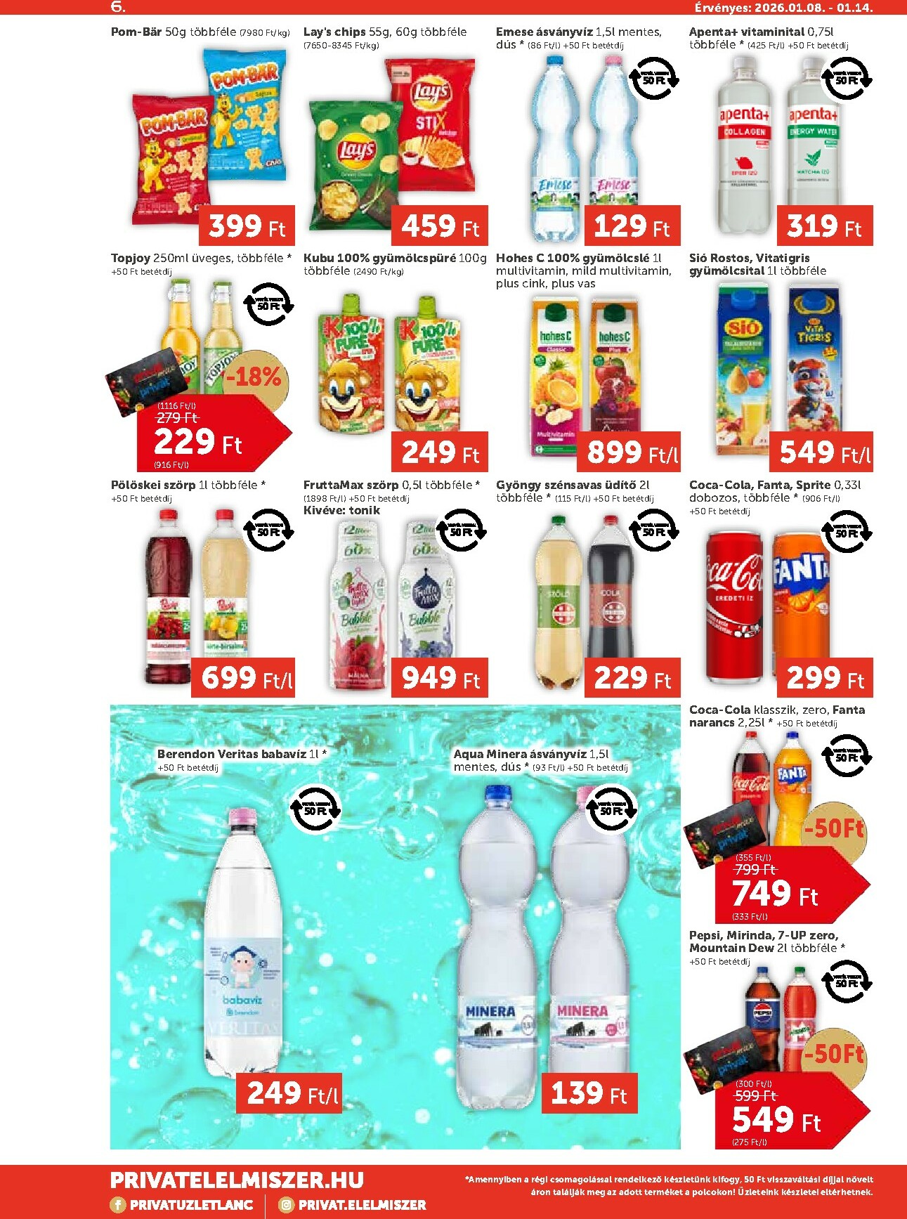 privat-elelmiszer - Privát Max akciós újság, érvényes 01.08. - 01.14. - page: 6
