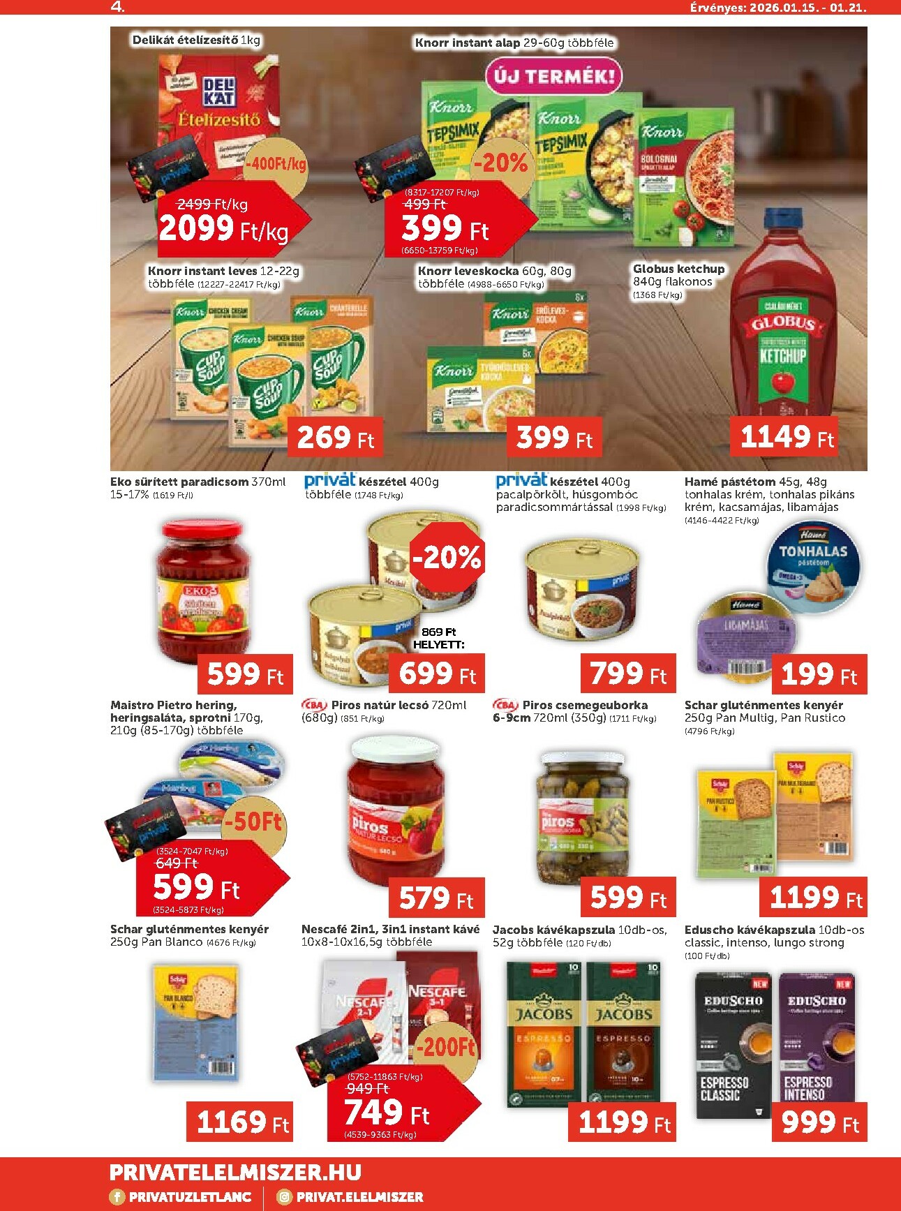 privat-elelmiszer - Privát Max akciós újság, érvényes 01.15. - 01.21. - page: 4