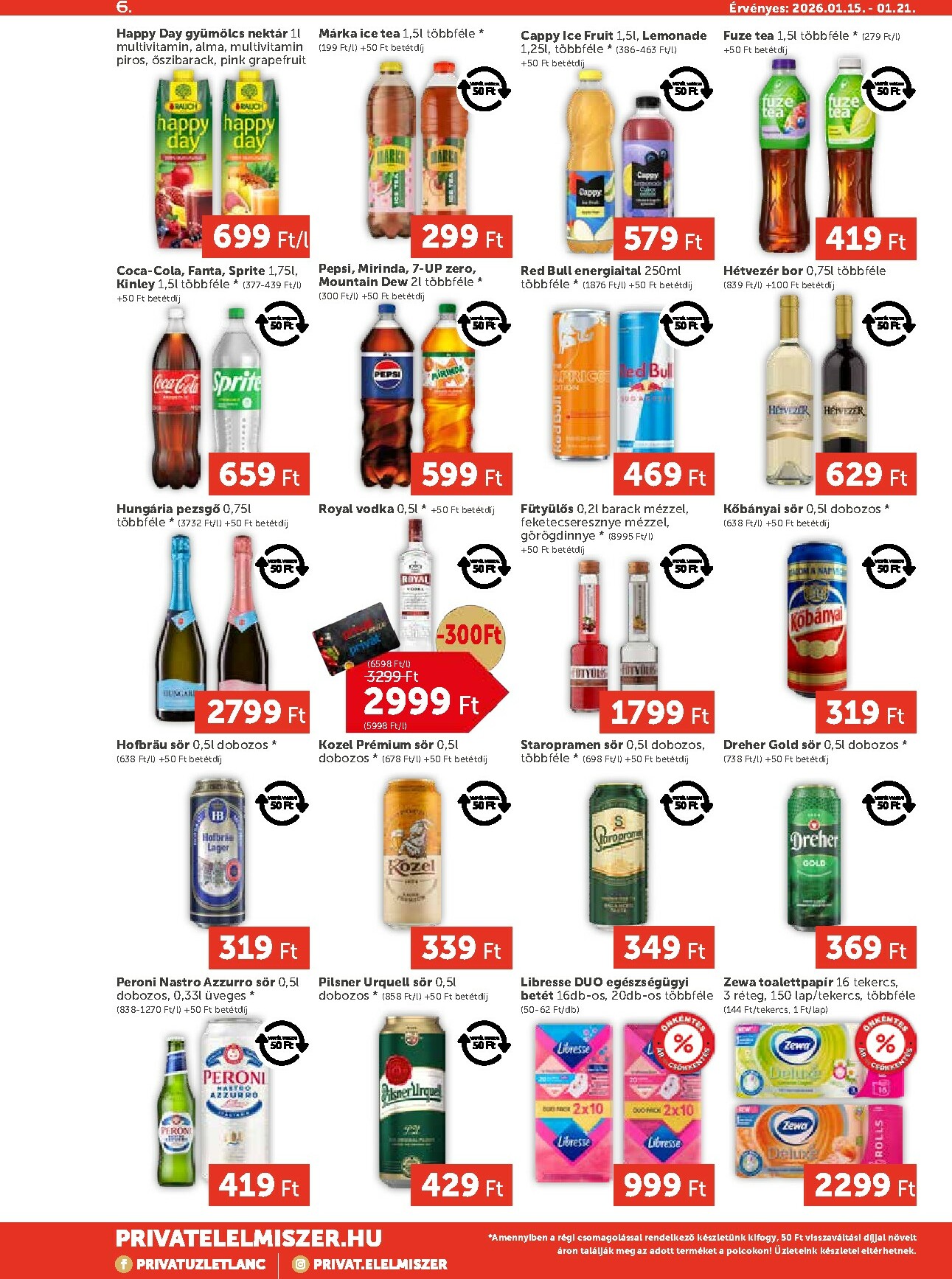 privat-elelmiszer - Privát Max akciós újság, érvényes 01.15. - 01.21. - page: 6