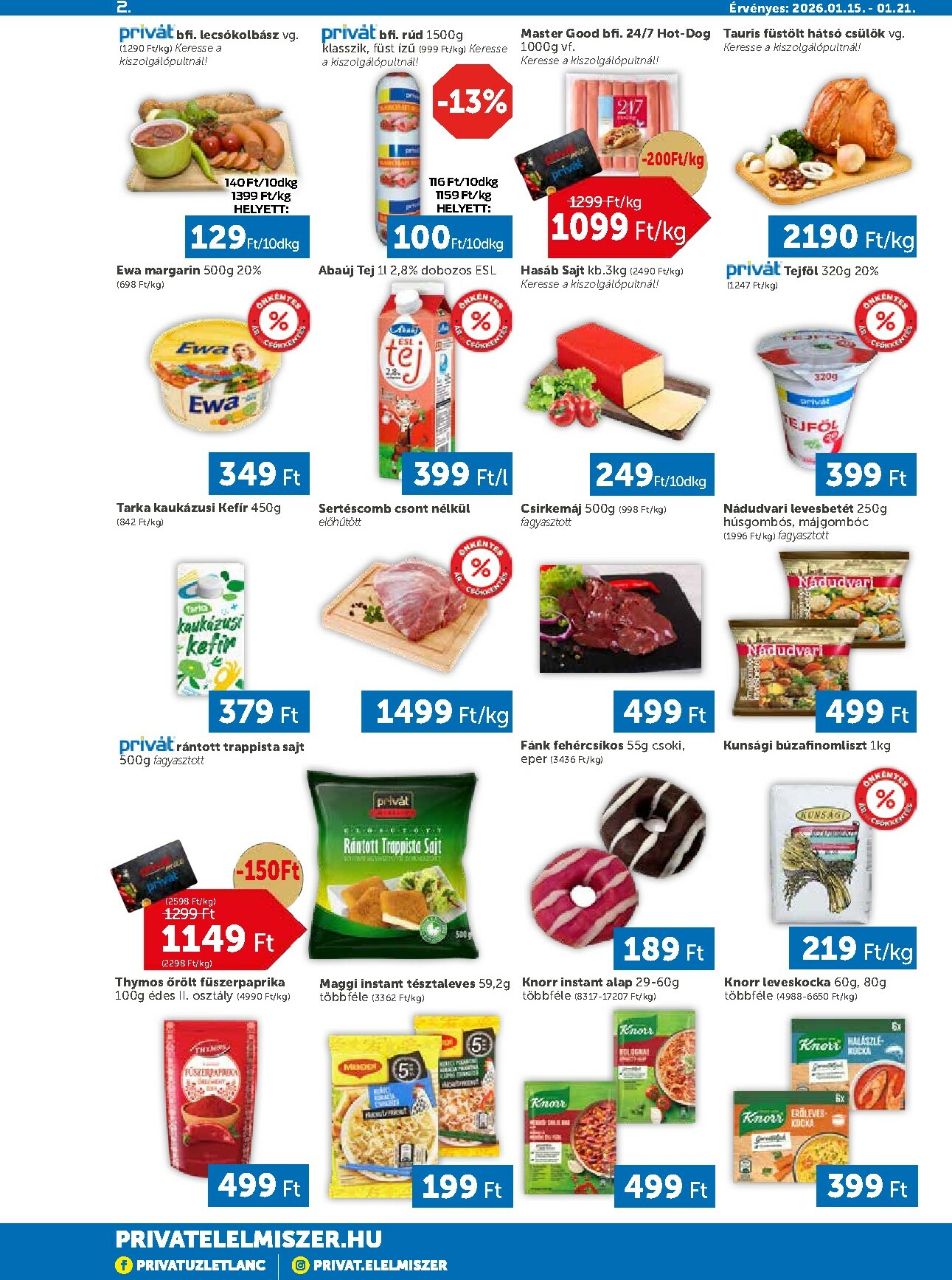 privat-elelmiszer - Privát akciós újság, érvényes 01.15. - 01.21. - page: 2