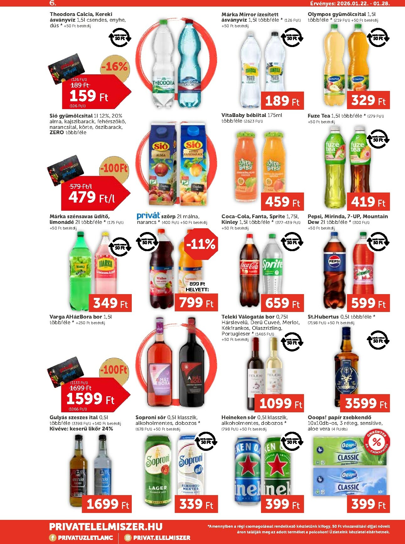 privat-elelmiszer - Privát Max akciós újság, érvényes 01.22. - 01.28. - page: 6