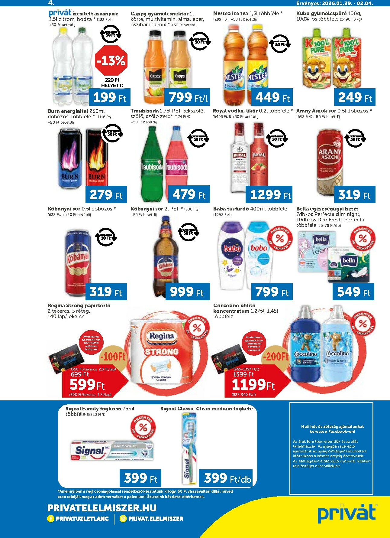 privat-elelmiszer - Privát akciós újság, érvényes 01.29. - 02.04. - page: 4