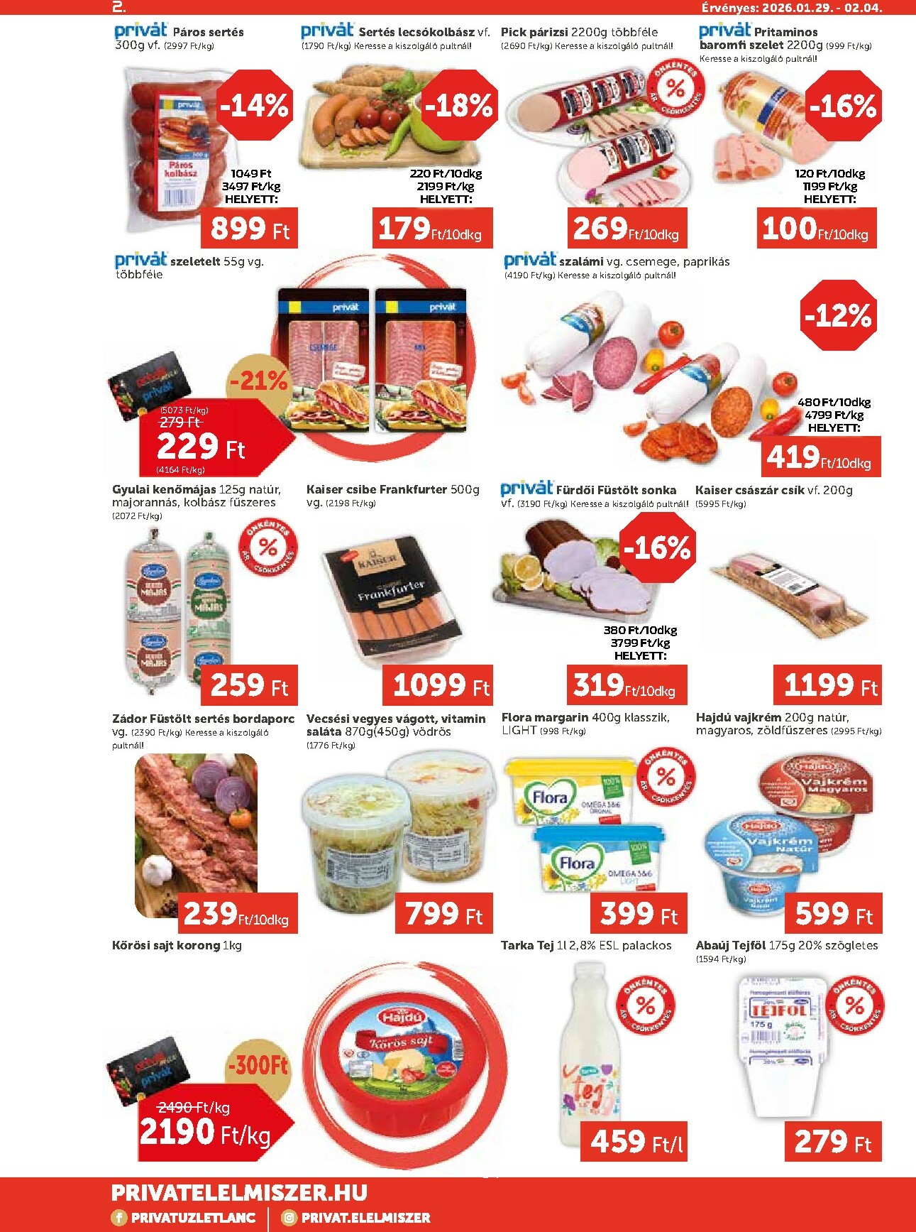 privat-elelmiszer - Privát Max akciós újság, érvényes 01.29. - 02.04. - page: 2
