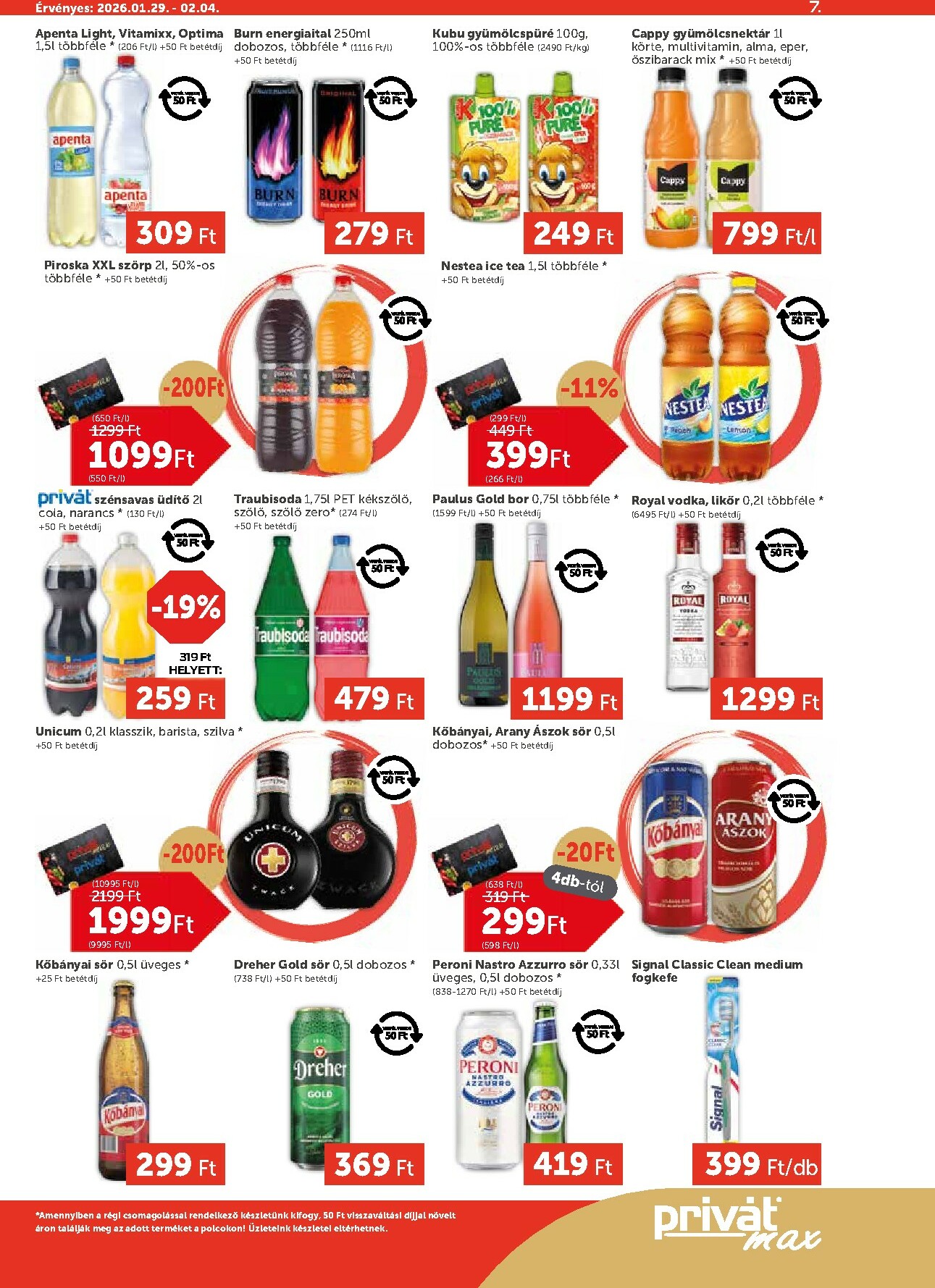 privat-elelmiszer - Privát Max akciós újság, érvényes 01.29. - 02.04. - page: 7