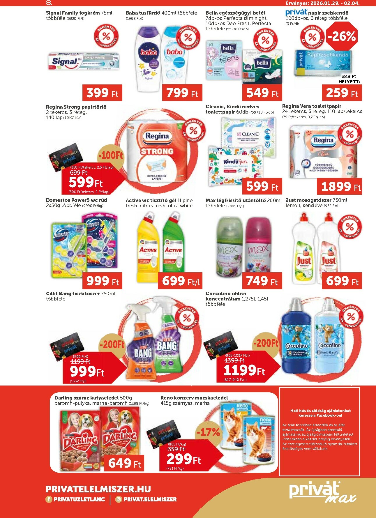 privat-elelmiszer - Privát Max akciós újság, érvényes 01.29. - 02.04. - page: 8