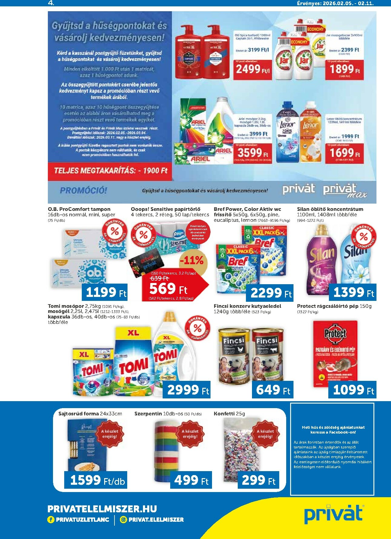 privat-elelmiszer - Privát akciós újság, érvényes 2026.02.05. - 2026.02.11. - page: 4