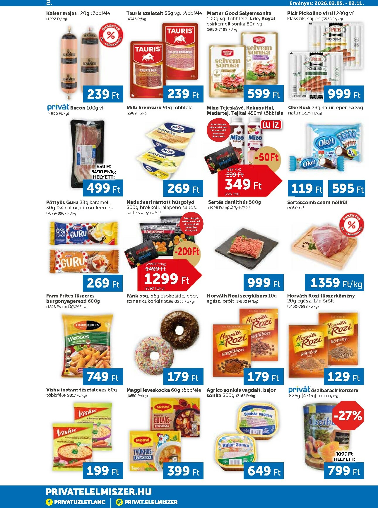 privat-elelmiszer - Privát akciós újság, érvényes 2026.02.05. - 2026.02.11. - page: 2