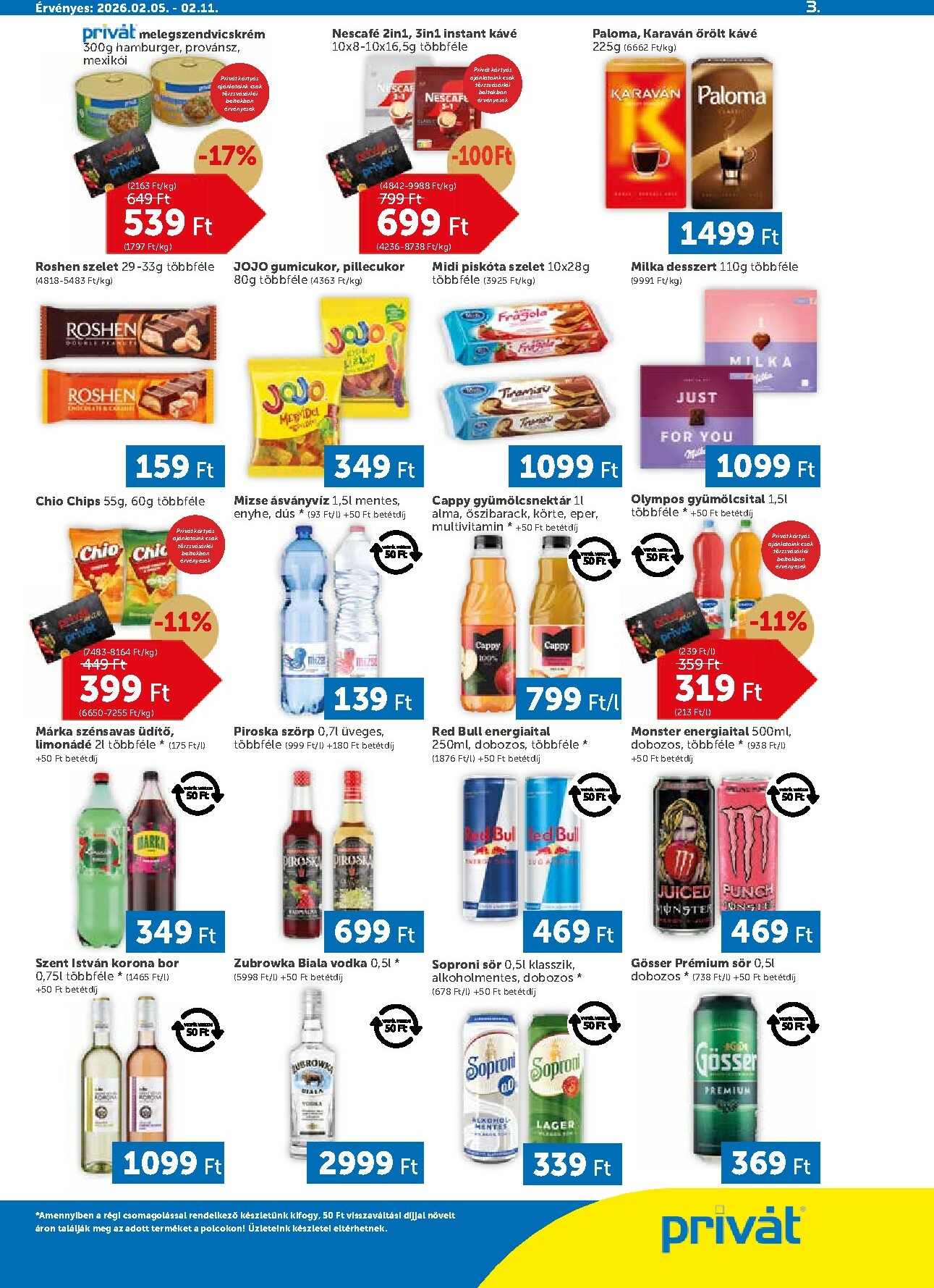 privat-elelmiszer - Privát akciós újság, érvényes 2026.02.05. - 2026.02.11. - page: 3