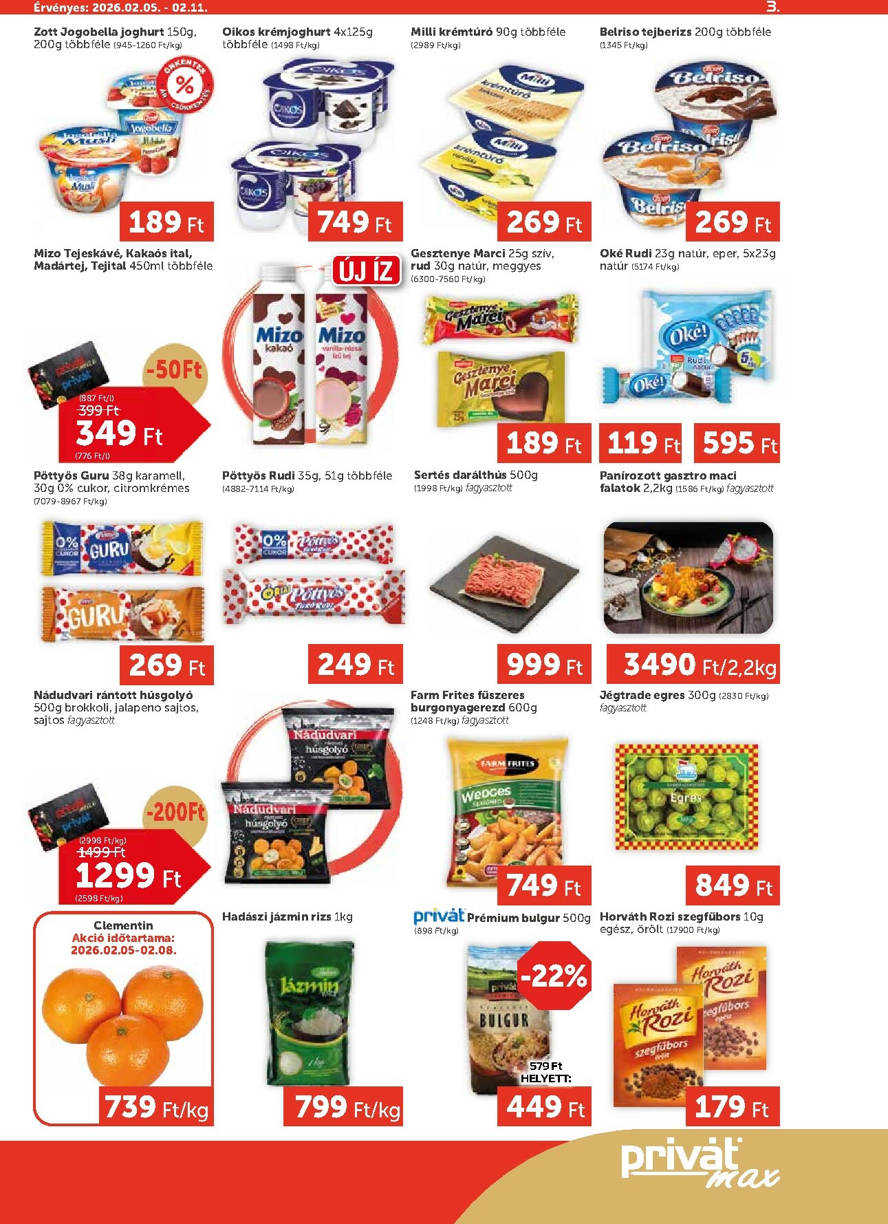 privat-elelmiszer - Privát Max akciós újság, érvényes 2026.02.05. - 2026.02.11. - page: 3