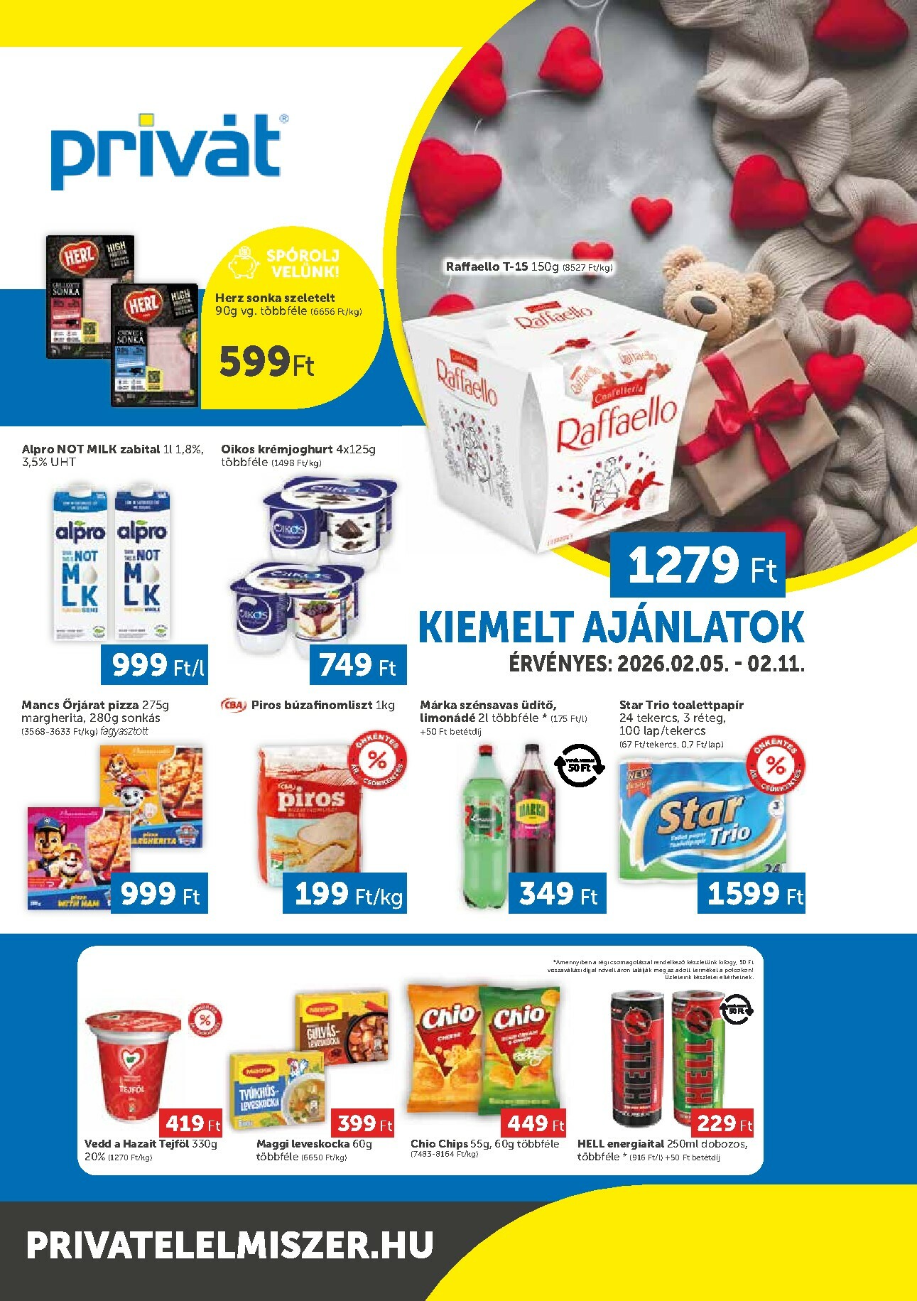 privat-elelmiszer - Privát - Bács-Kiskun, Békés, Csongrád-Csanád, Tolna, Baranya, Somogy vármegye akciós újság, érvényes 2026.02.05. - 2026.02.11.