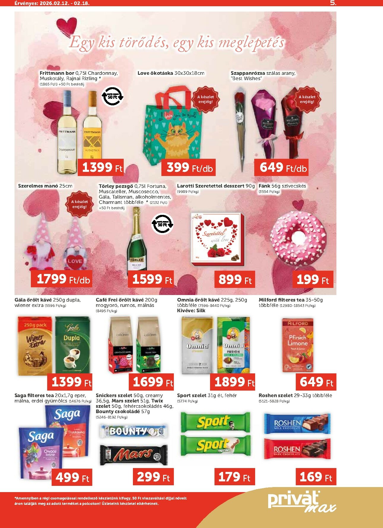 privat-elelmiszer - Privát Max akciós újság, érvényes 2026.02.12. - 2026.02.18. - page: 5