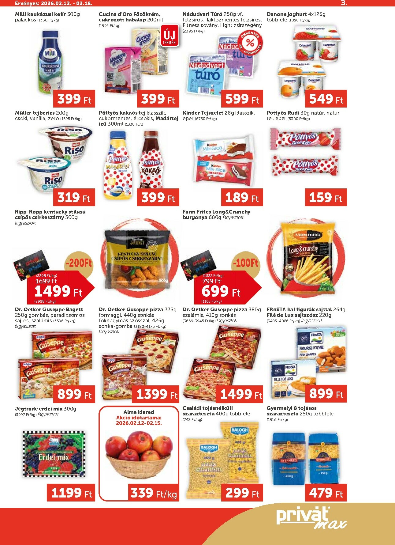 privat-elelmiszer - Privát Max akciós újság, érvényes 2026.02.12. - 2026.02.18. - page: 3