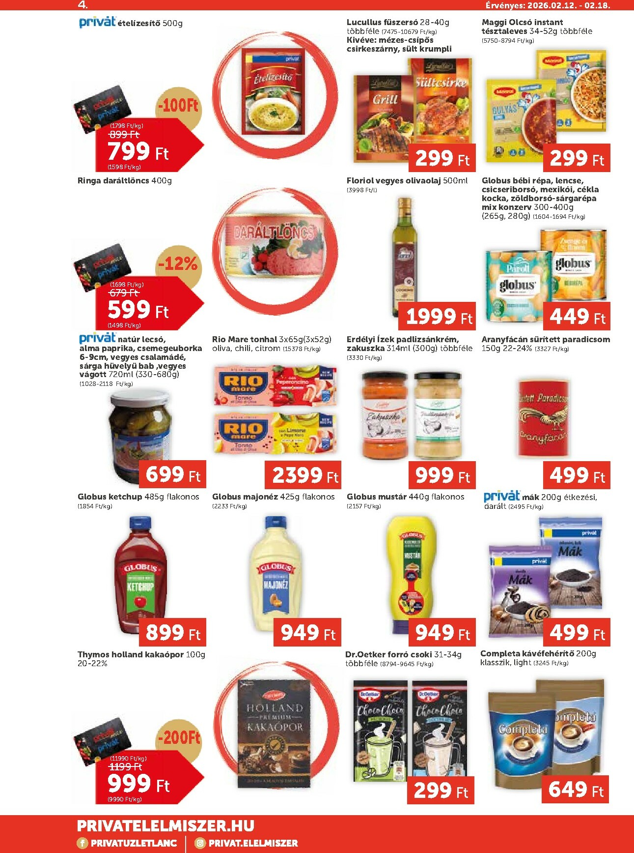 privat-elelmiszer - Privát Max akciós újság, érvényes 2026.02.12. - 2026.02.18. - page: 4