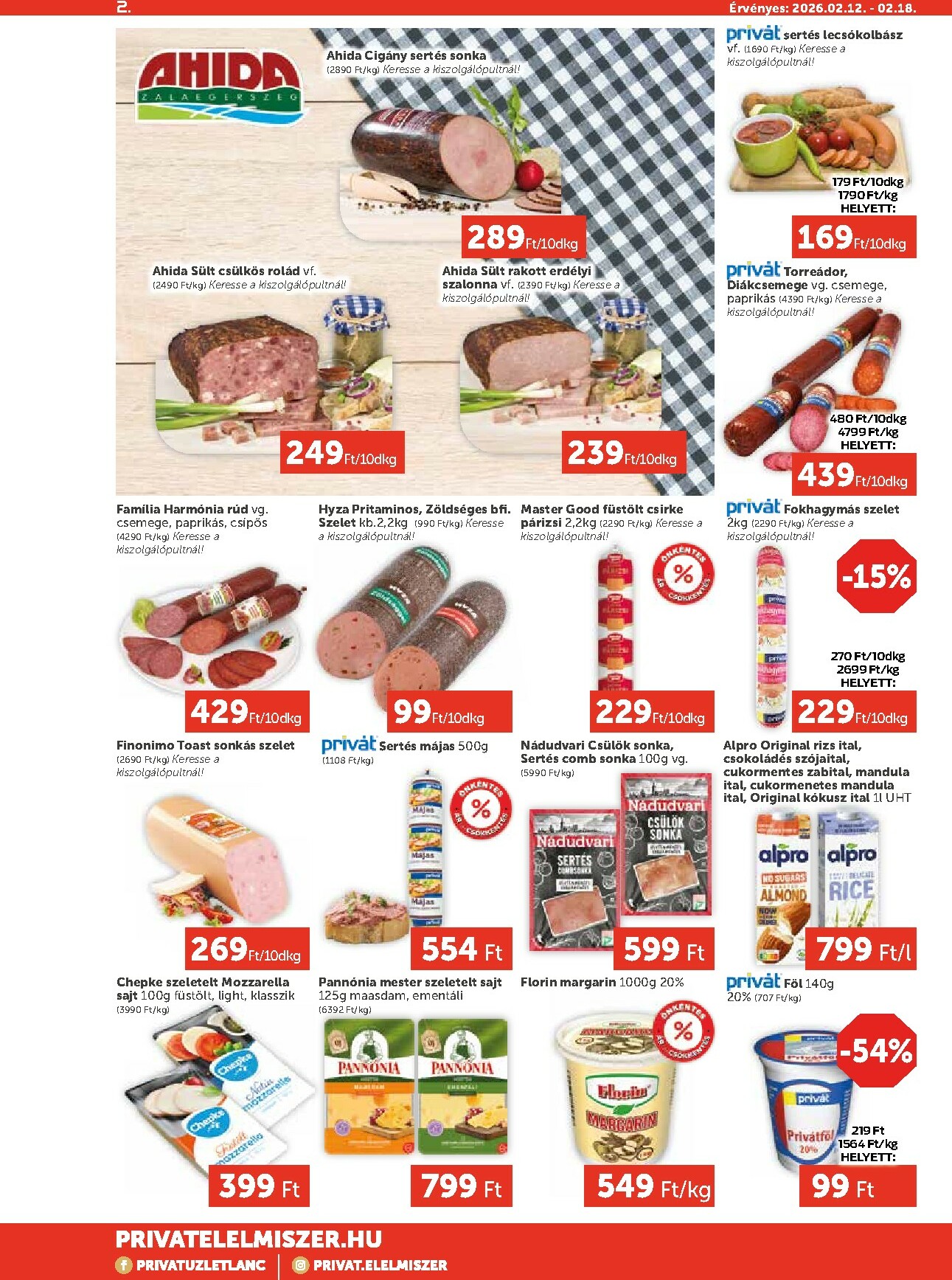 privat-elelmiszer - Privát Max akciós újság, érvényes 2026.02.12. - 2026.02.18. - page: 2
