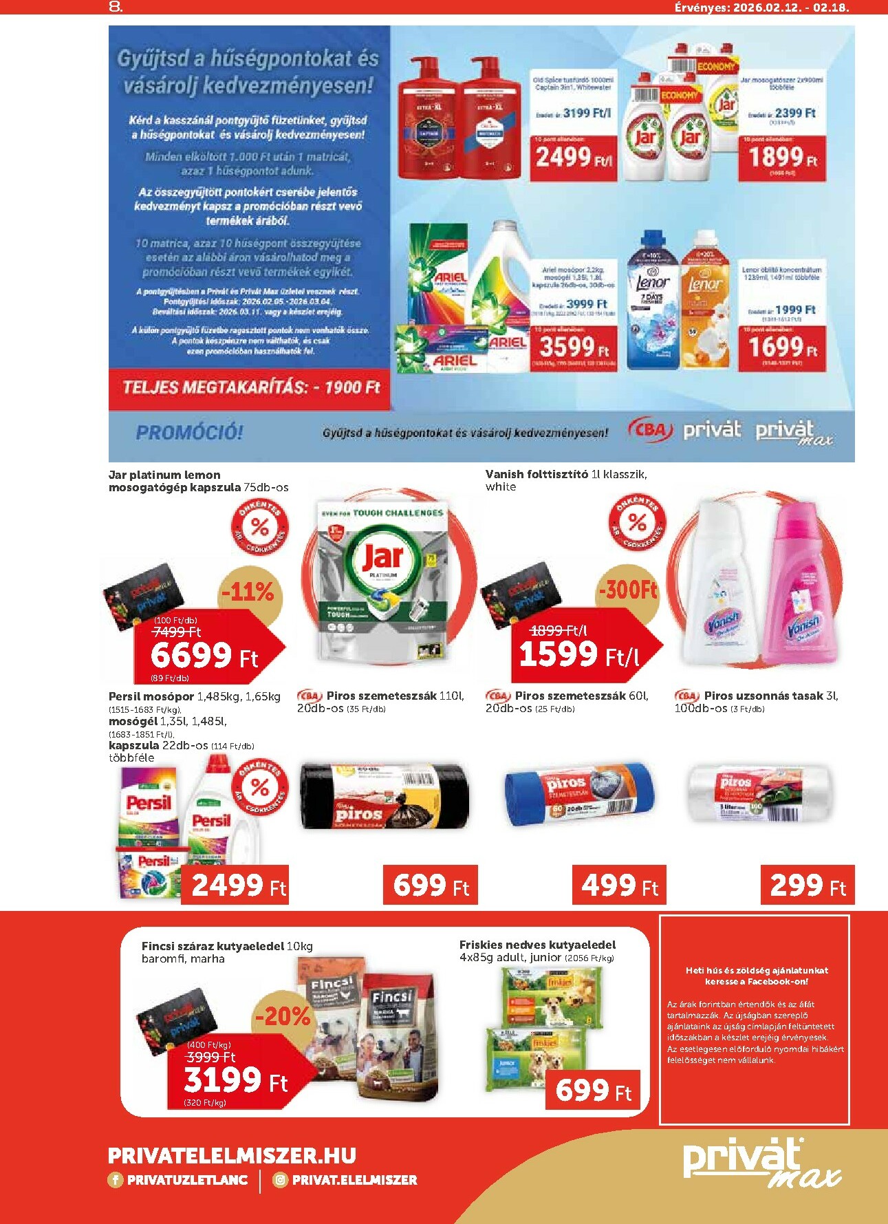 privat-elelmiszer - Privát Max akciós újság, érvényes 2026.02.12. - 2026.02.18. - page: 8