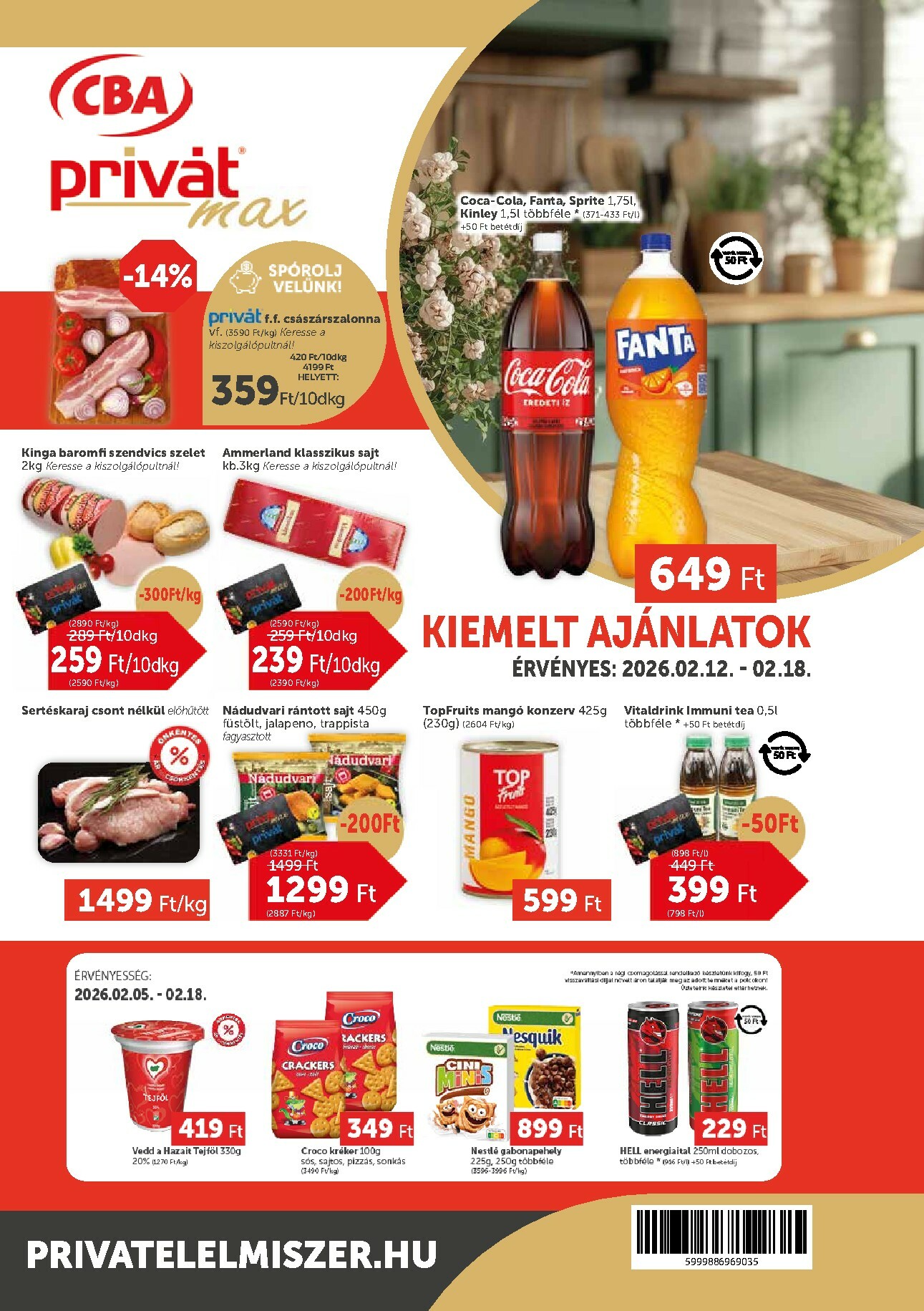 privat-elelmiszer - Privát Max akciós újság, érvényes 2026.02.12. - 2026.02.18.