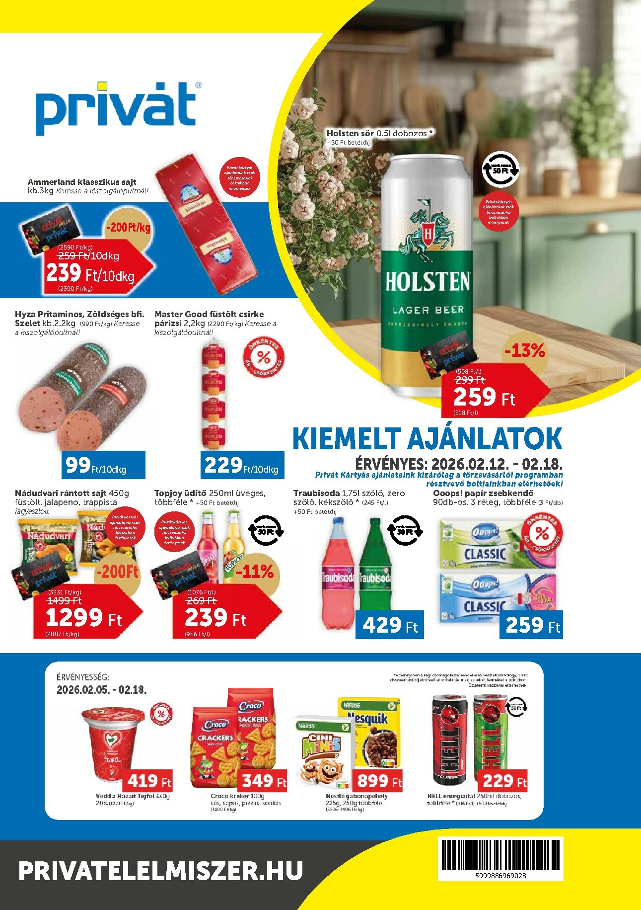 privat-elelmiszer - Privát akciós újság, érvényes 2026.02.12. - 2026.02.18.